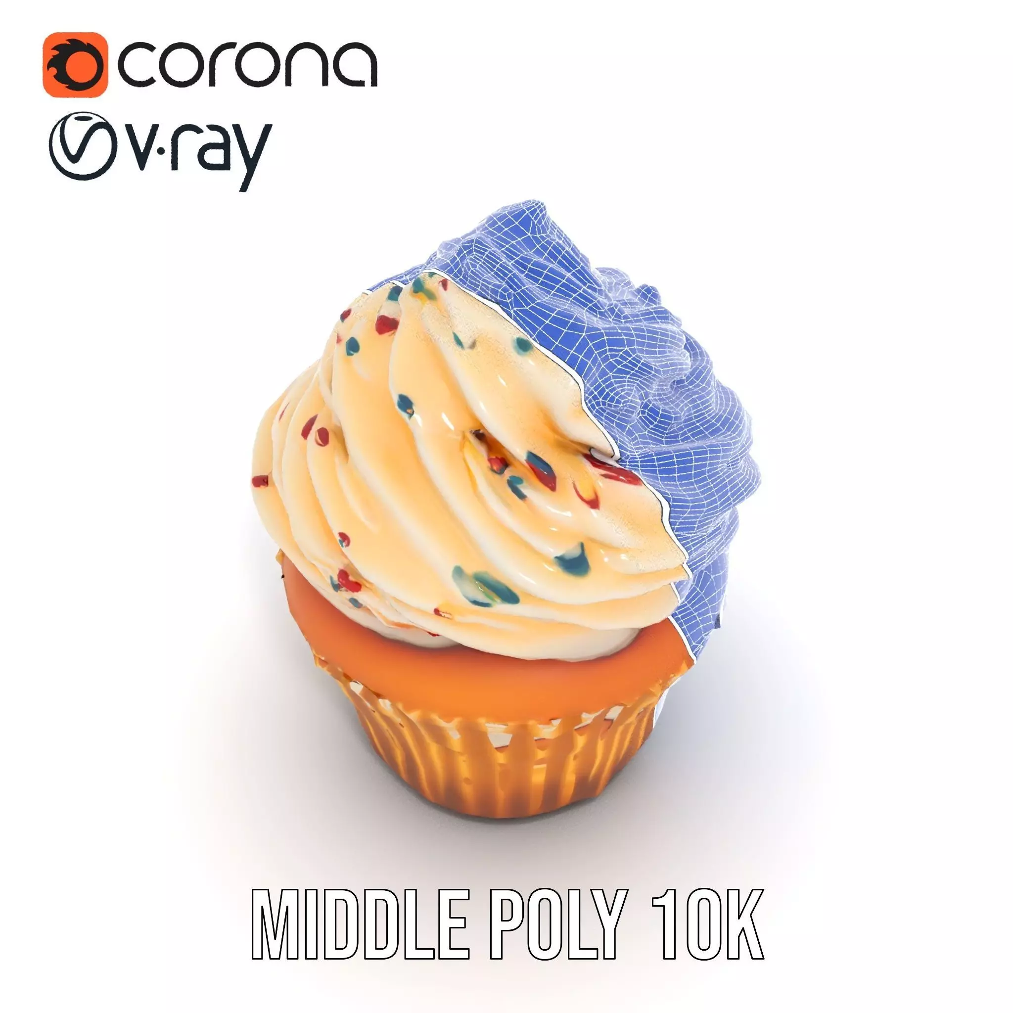 Vanilla Cupcake Delight model pack Low-poly 3D model_27