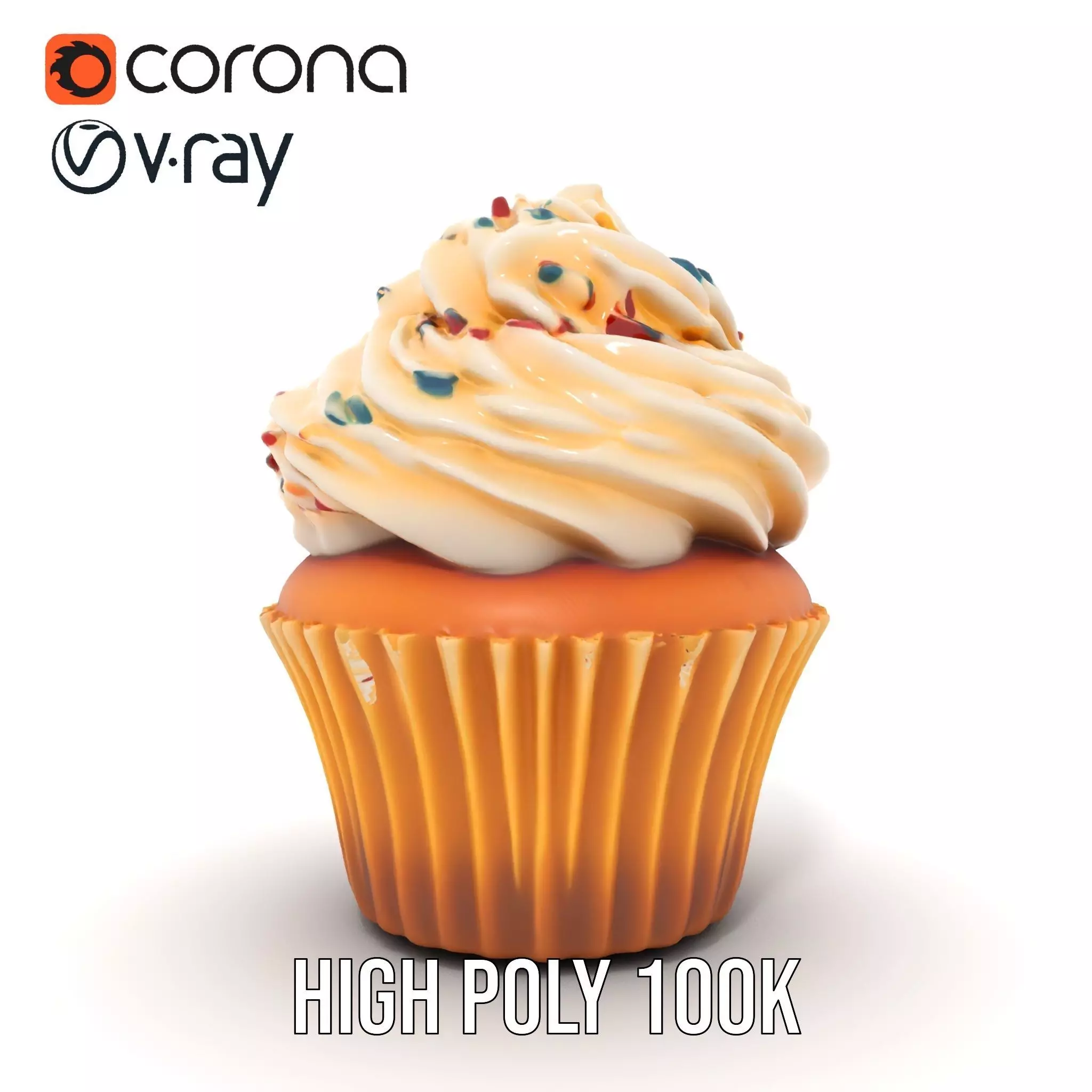 Vanilla Cupcake Delight model pack Low-poly 3D model_26