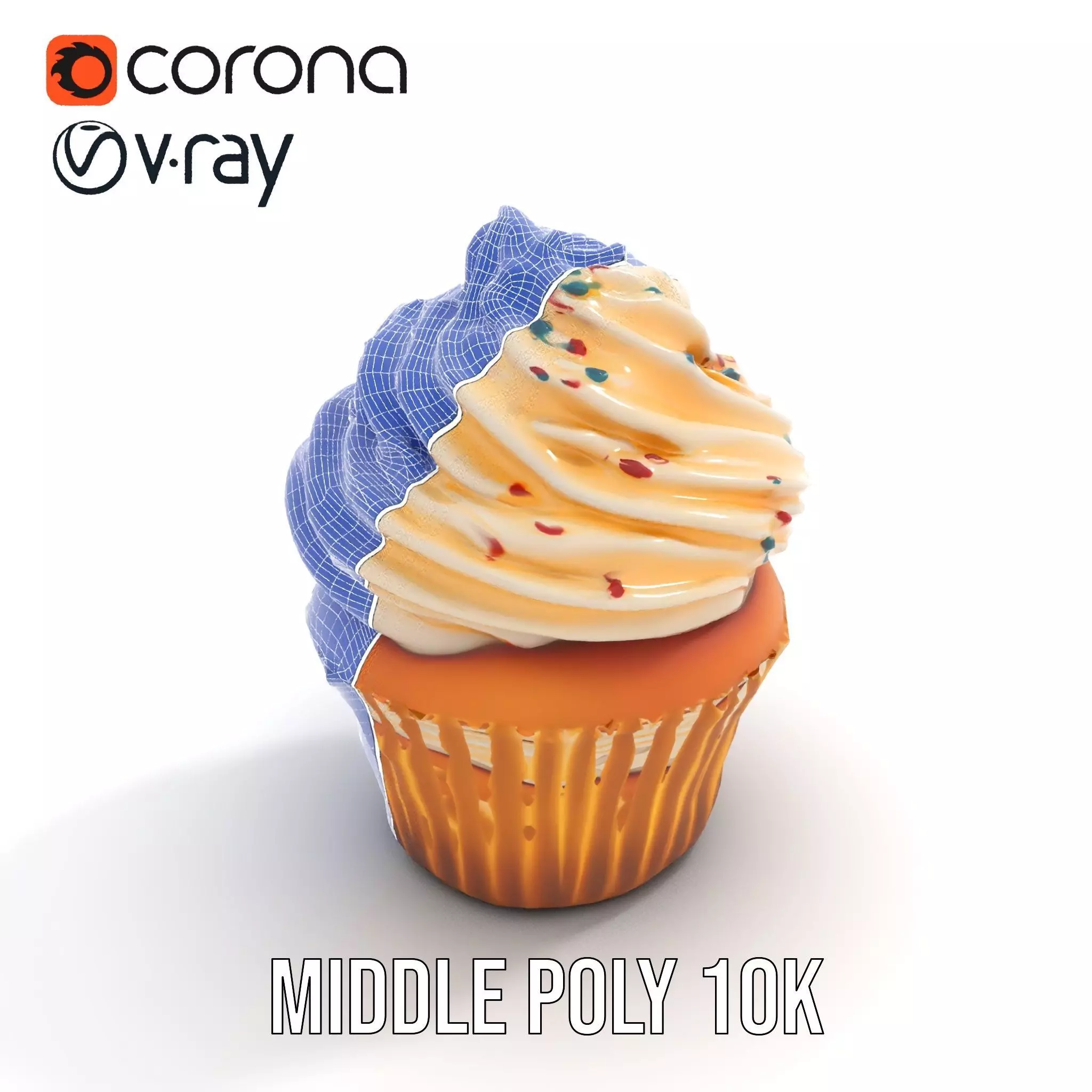 Vanilla Cupcake Delight model pack Low-poly 3D model_21