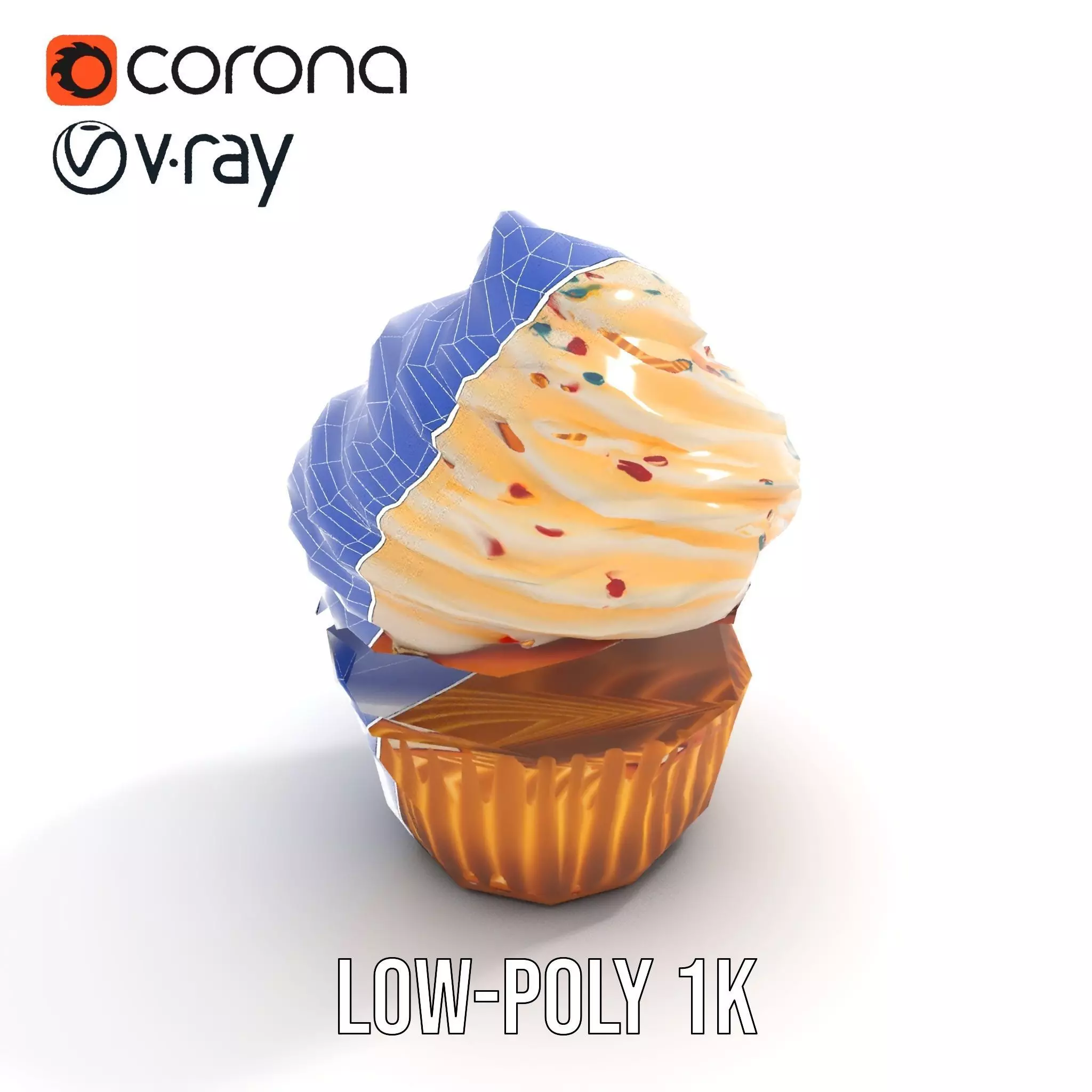 Vanilla Cupcake Delight model pack Low-poly 3D model_22
