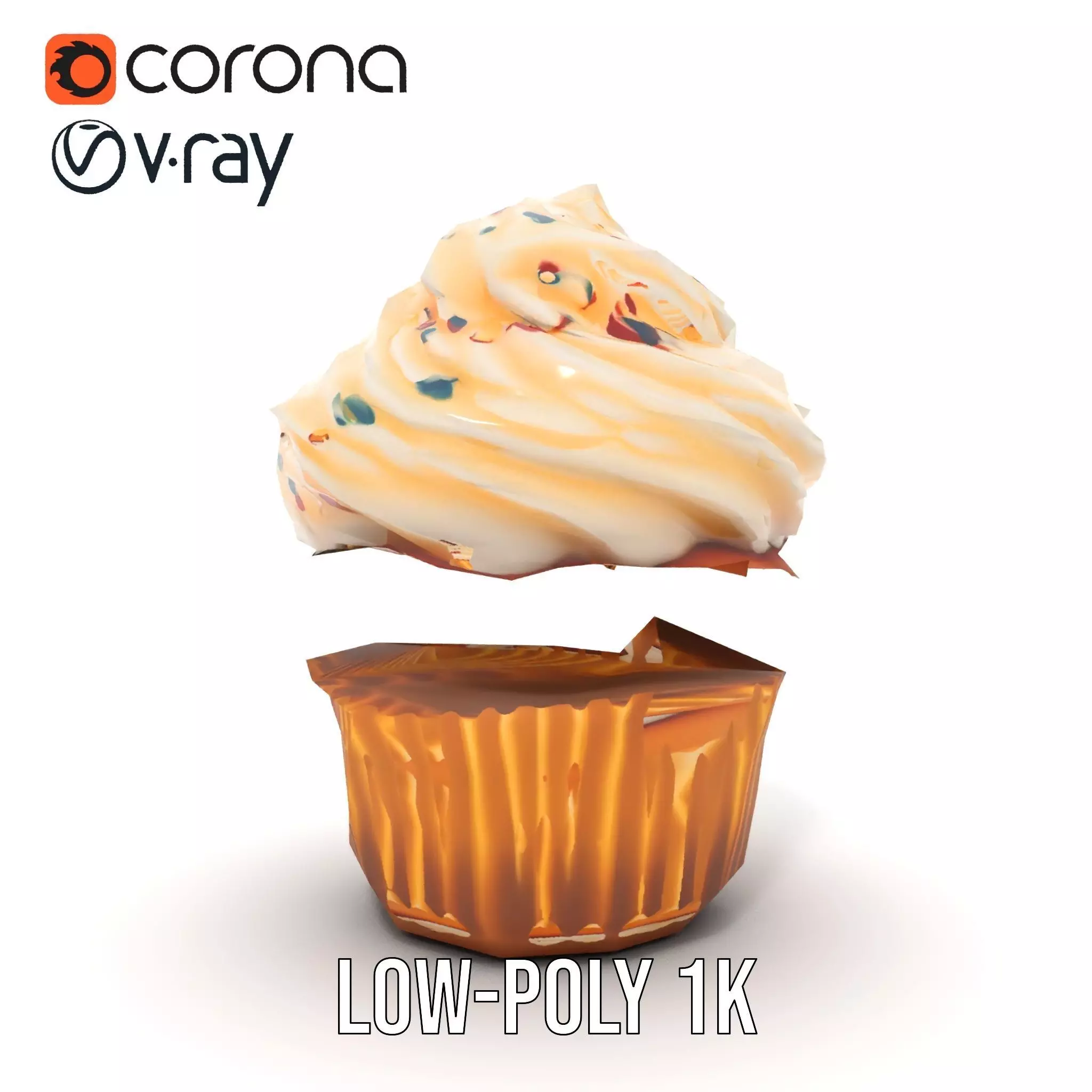 Vanilla Cupcake Delight model pack Low-poly 3D model_31