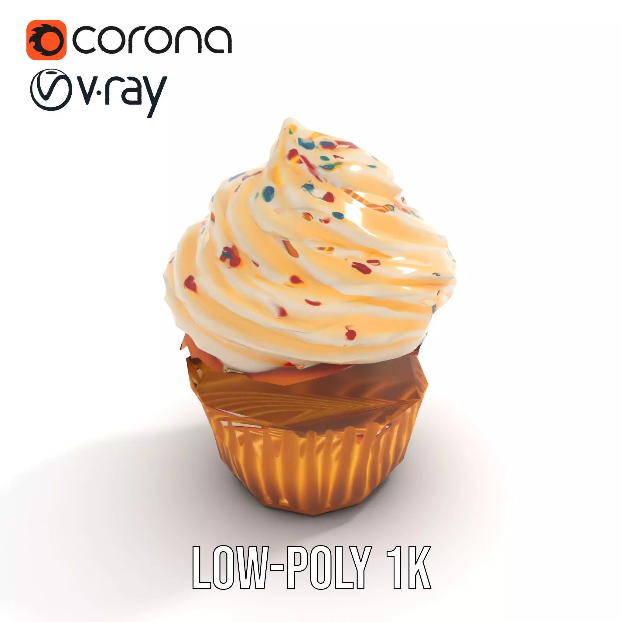 Vanilla Cupcake Delight model pack Low-poly 3D model_19