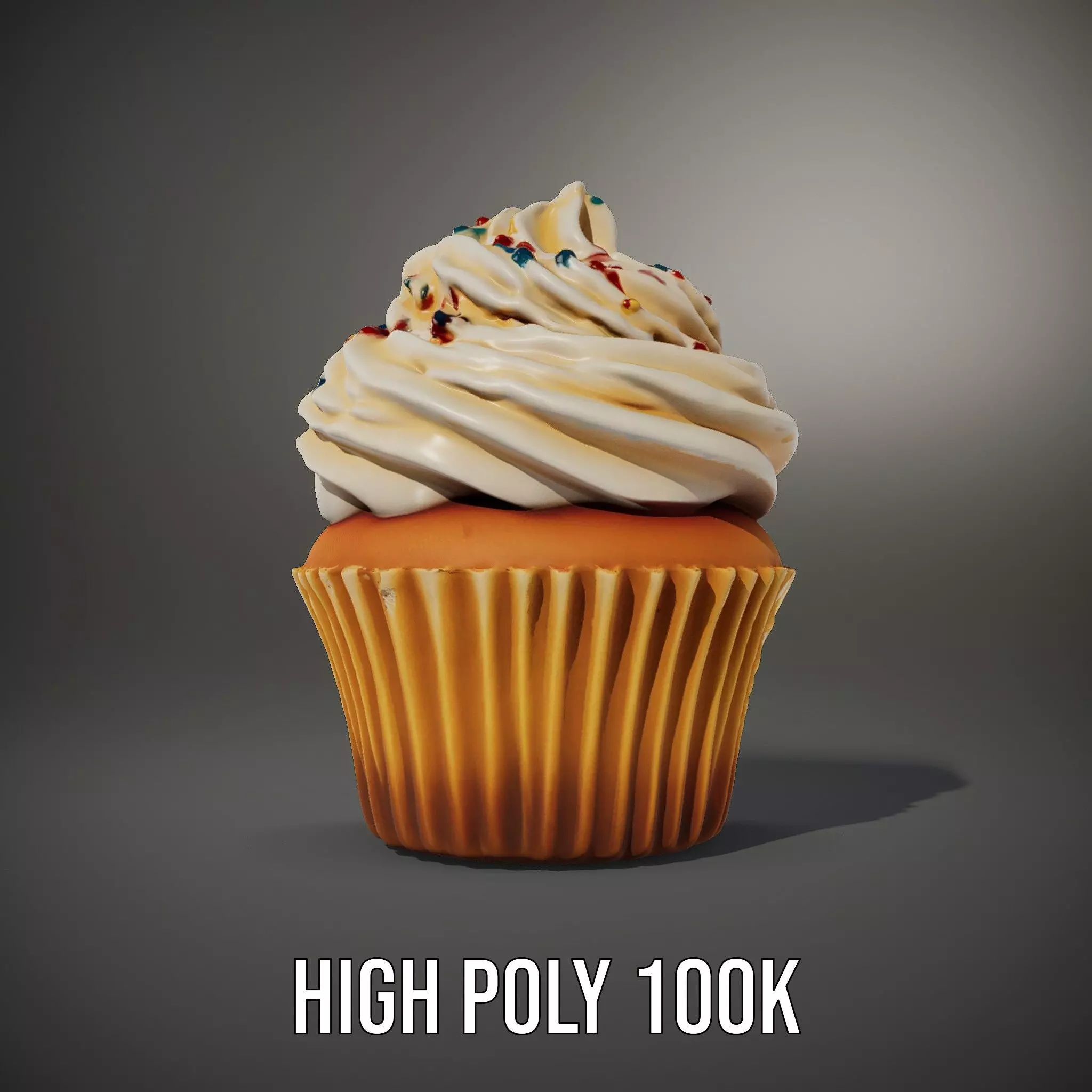 Vanilla Cupcake Delight model pack Low-poly 3D model_8