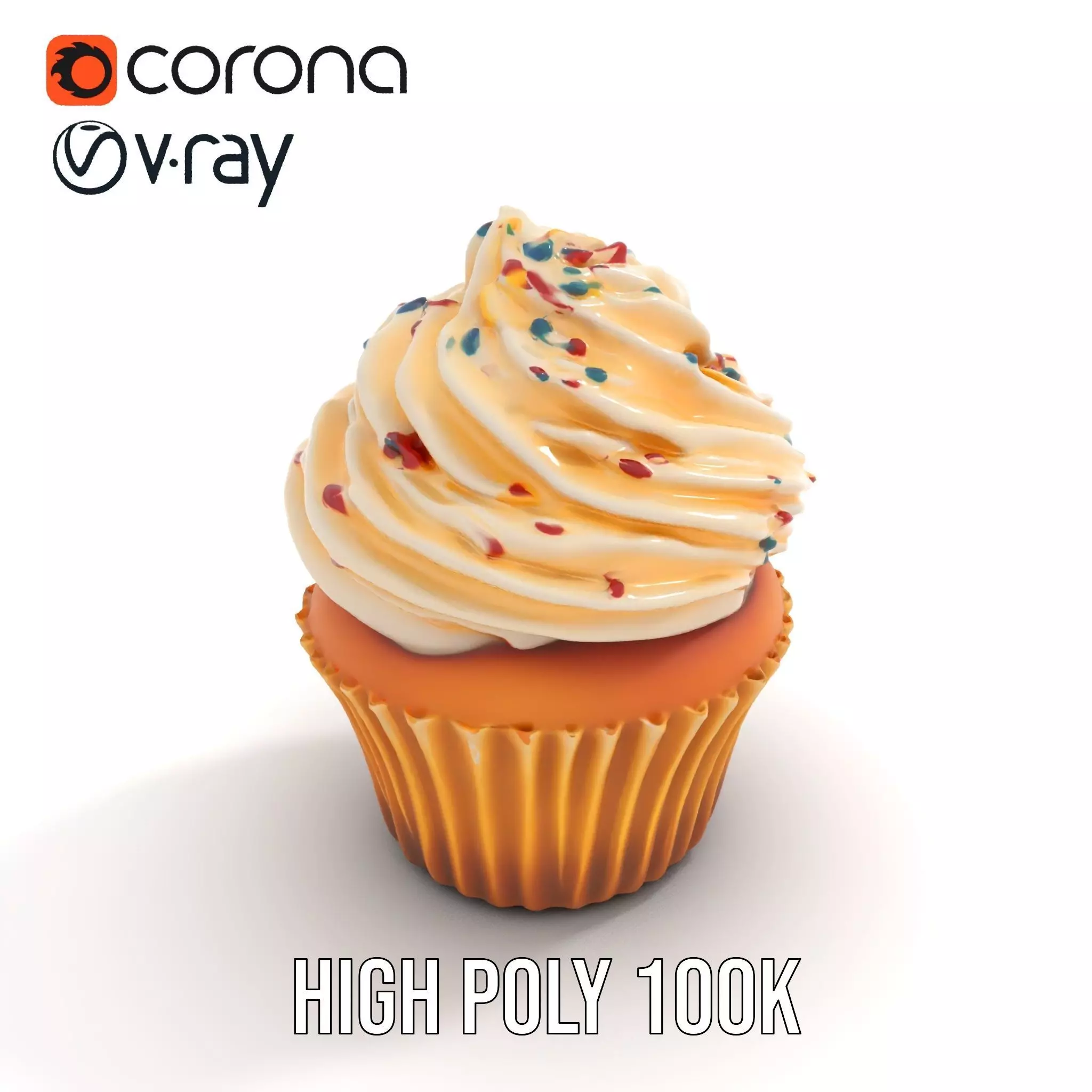 Vanilla Cupcake Delight model pack Low-poly 3D model_23