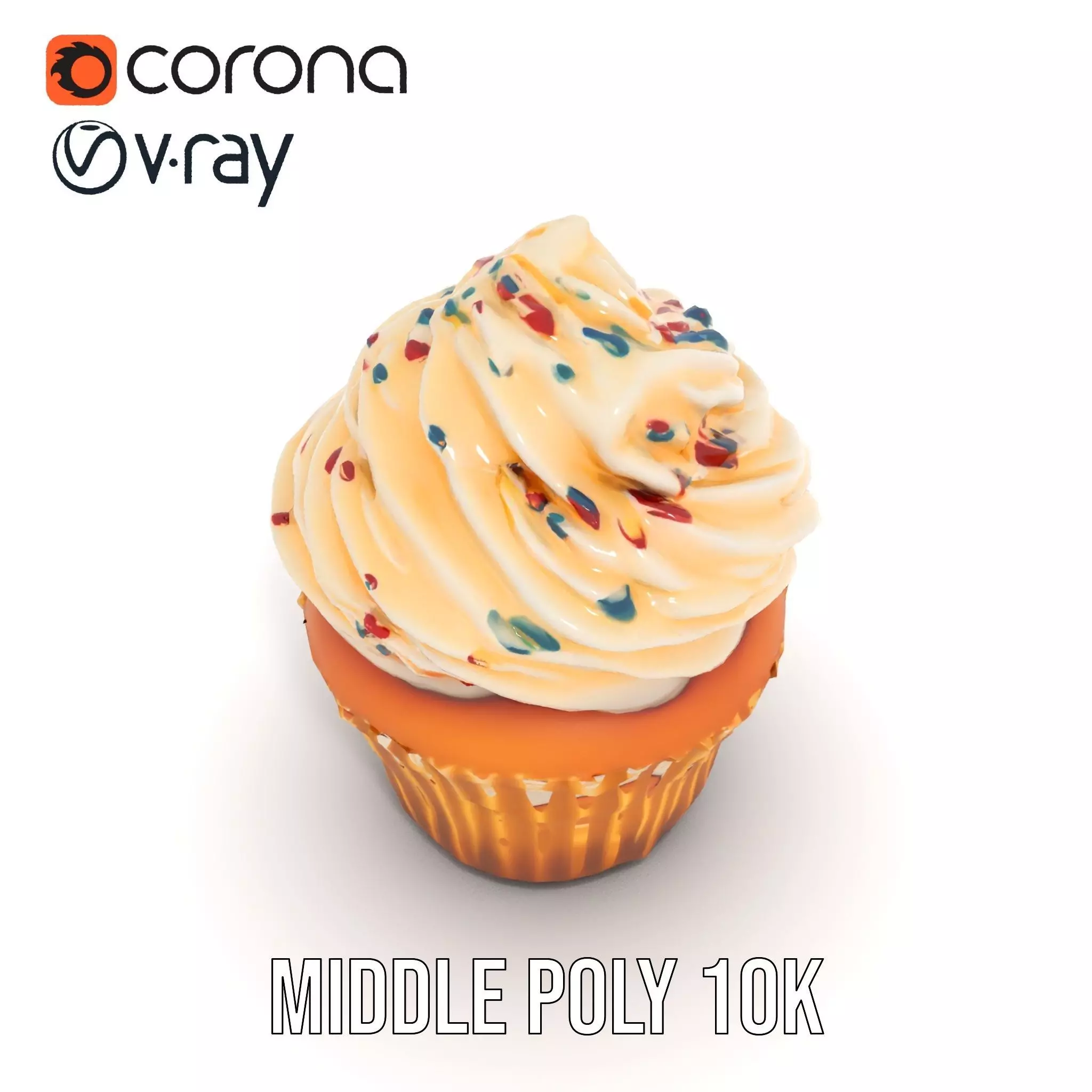 Vanilla Cupcake Delight model pack Low-poly 3D model_13