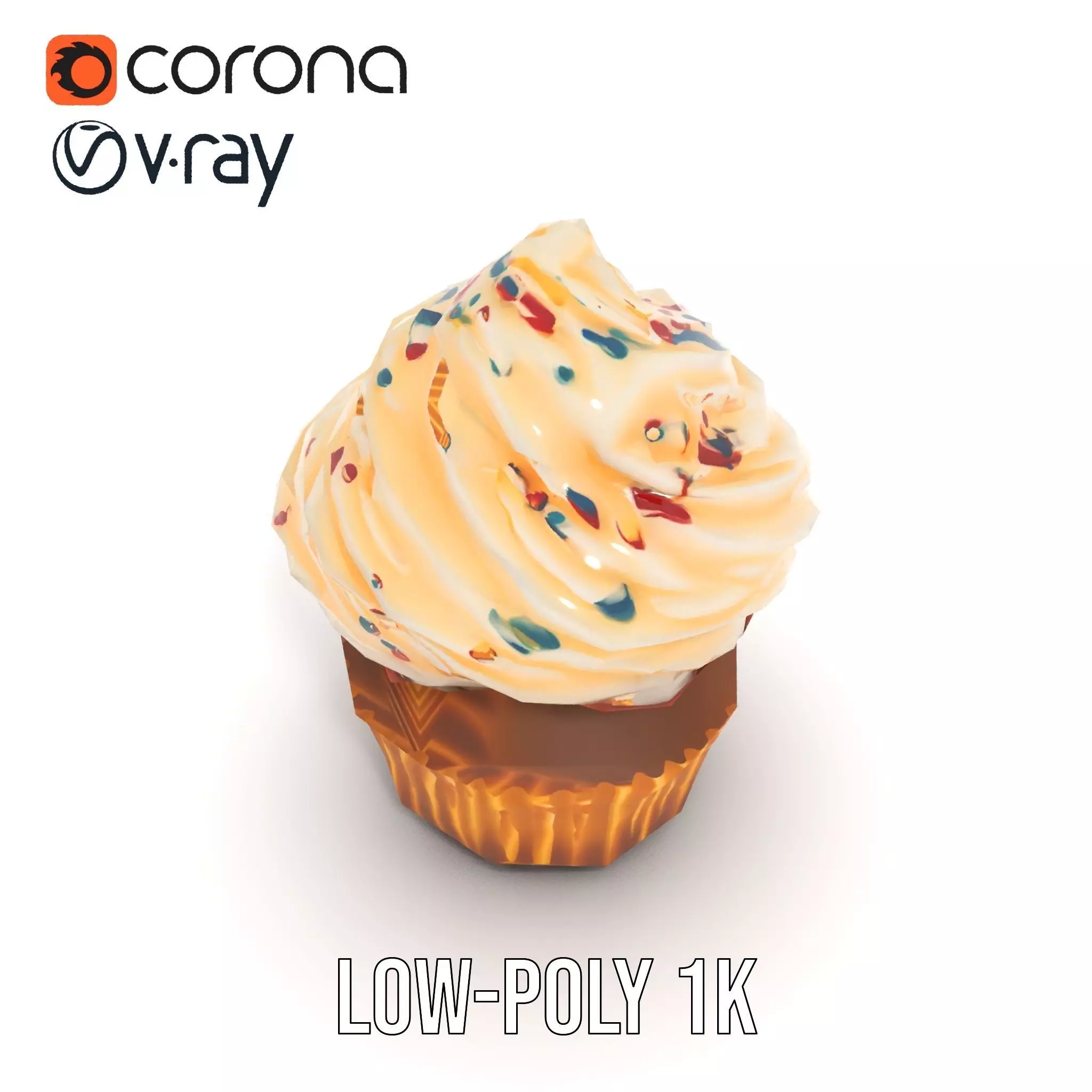 Vanilla Cupcake Delight model pack Low-poly 3D model_7