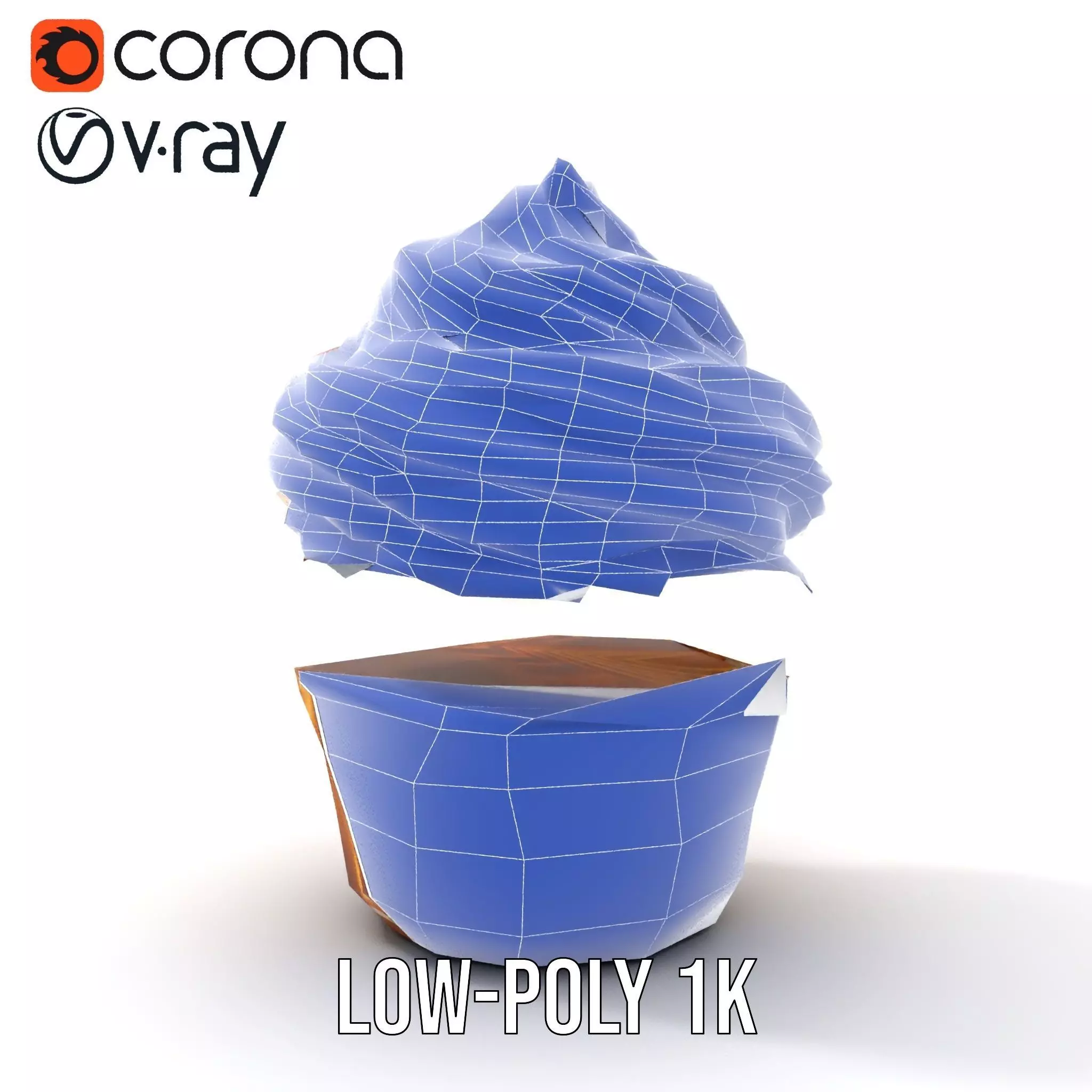 Vanilla Cupcake Delight model pack Low-poly 3D model_17