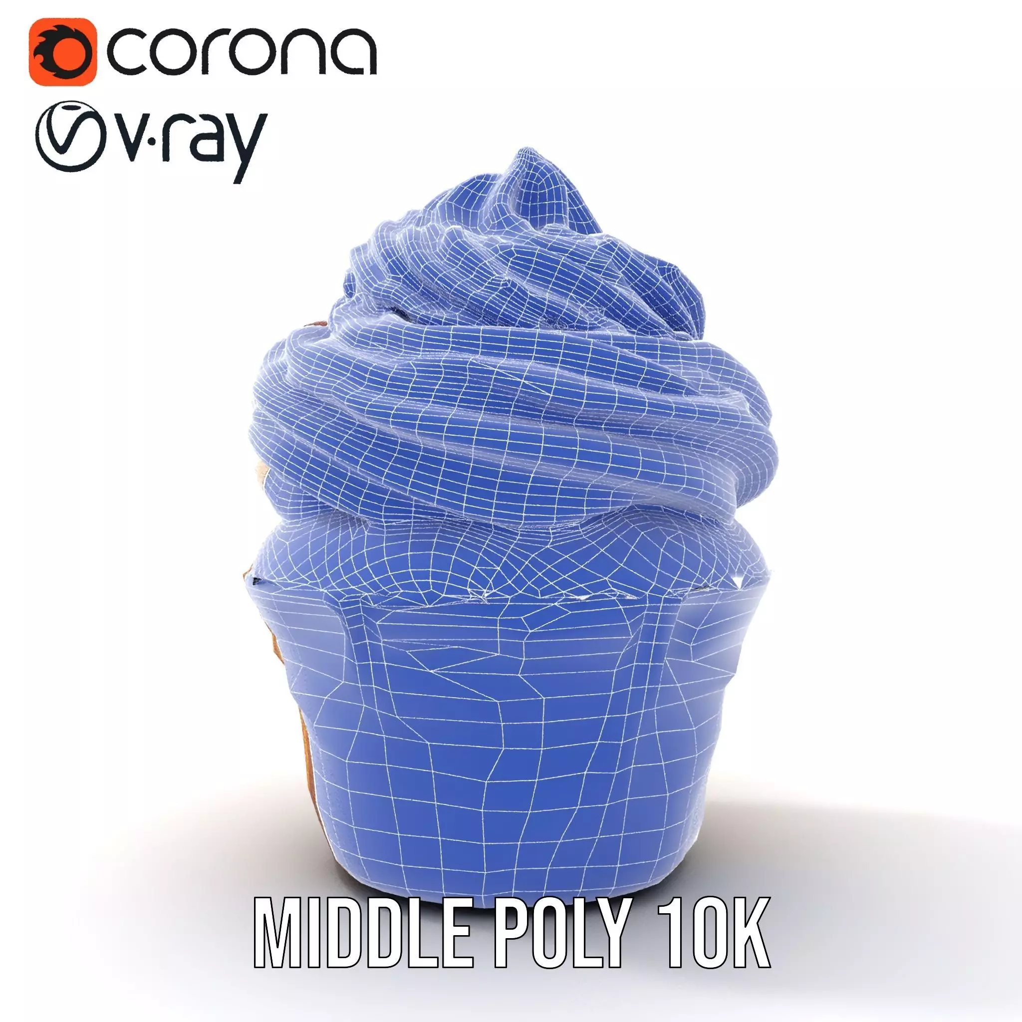 Vanilla Cupcake Delight model pack Low-poly 3D model_30