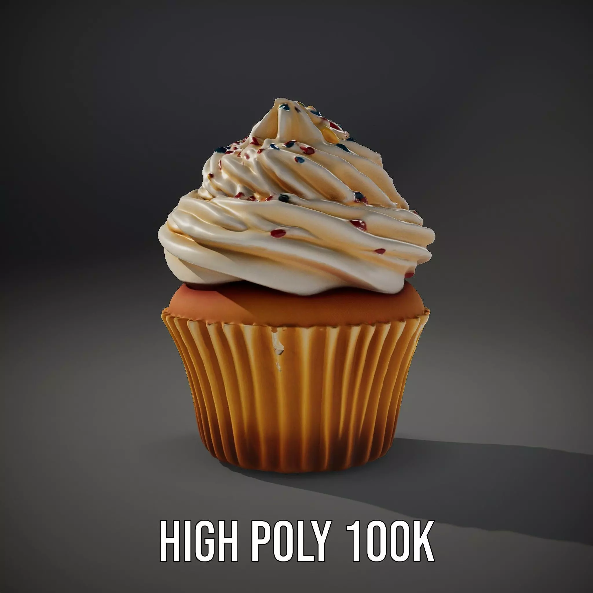 Vanilla Cupcake Delight model pack Low-poly 3D model_10