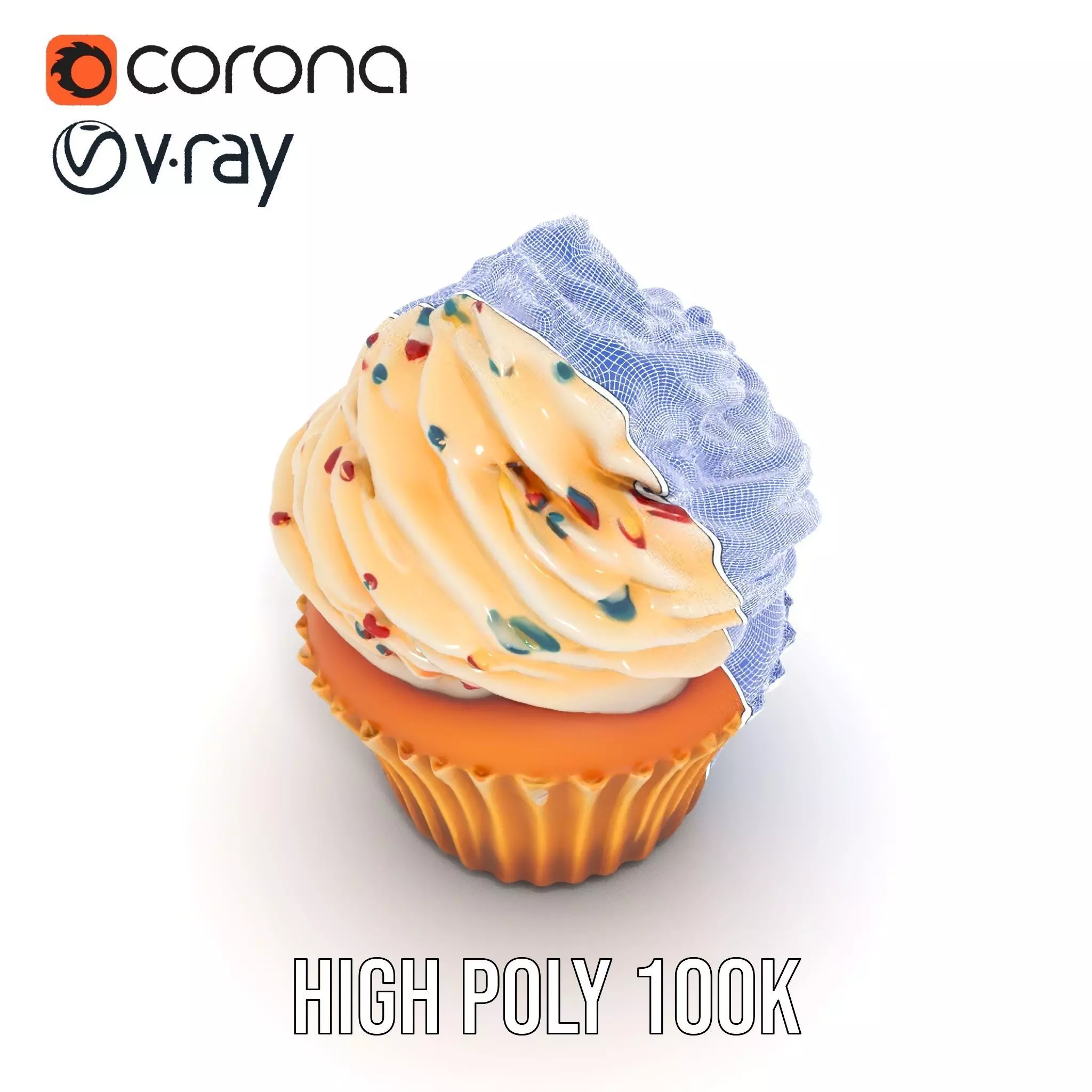 Vanilla Cupcake Delight model pack Low-poly 3D model_33