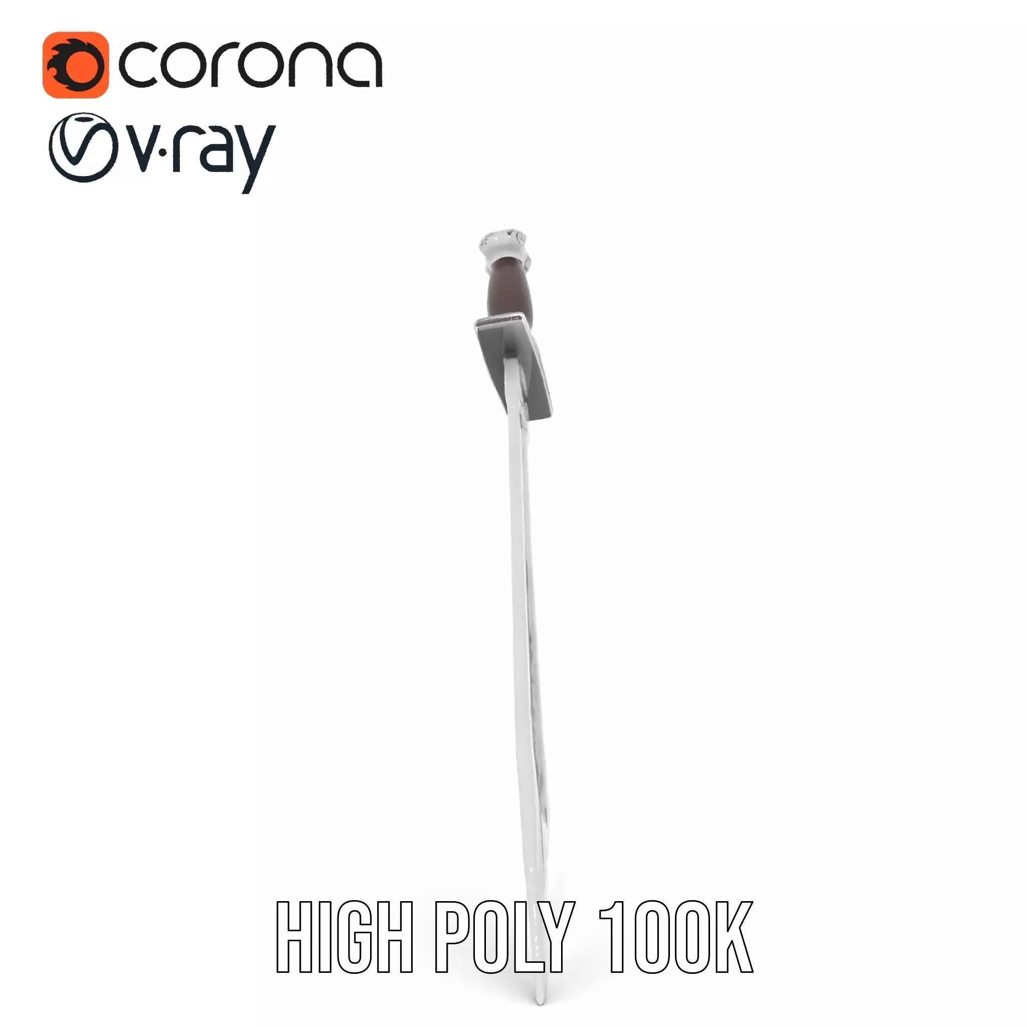 Engraved Steel Sword model pack Low-poly 3D model_17