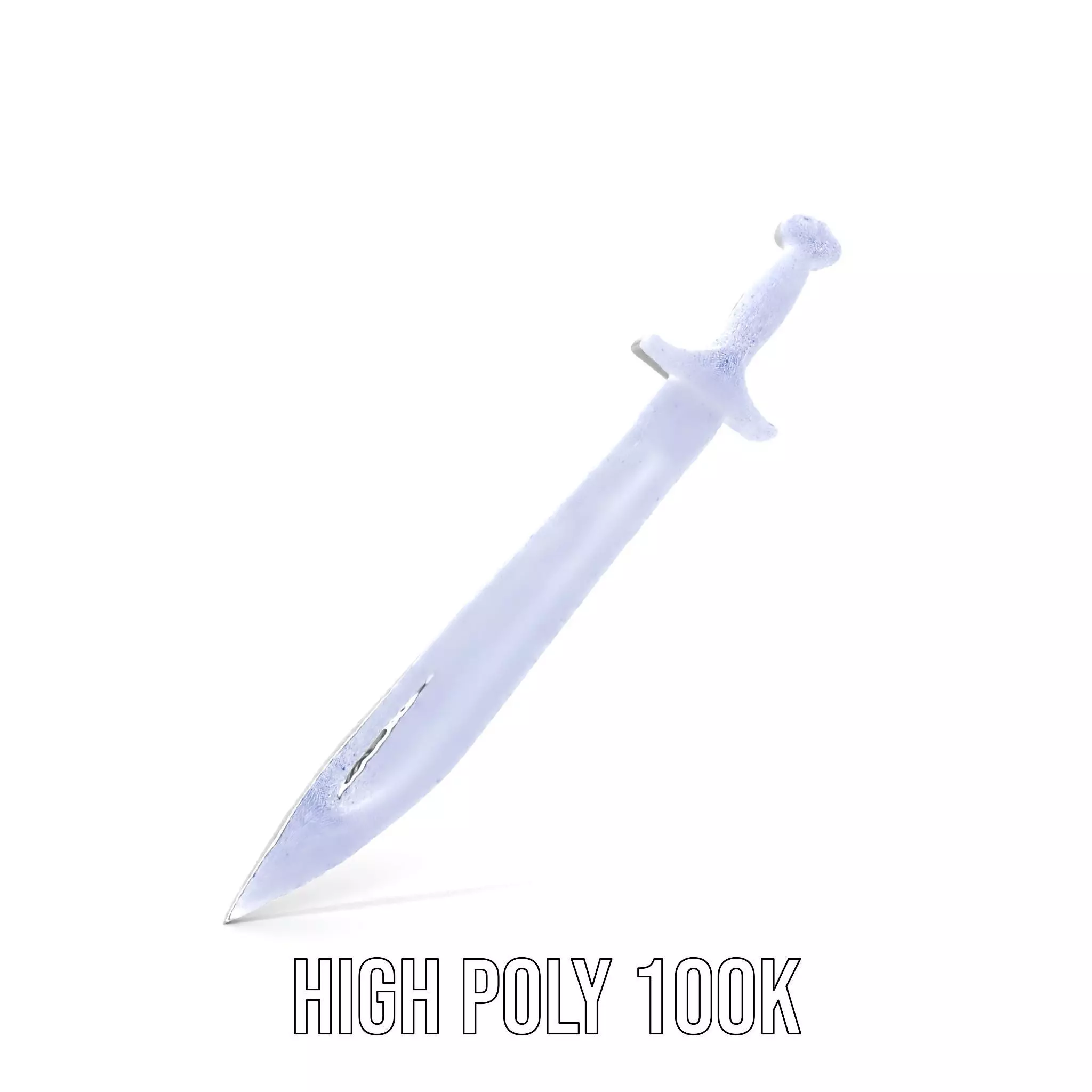 Engraved Steel Sword model pack Low-poly 3D model_4