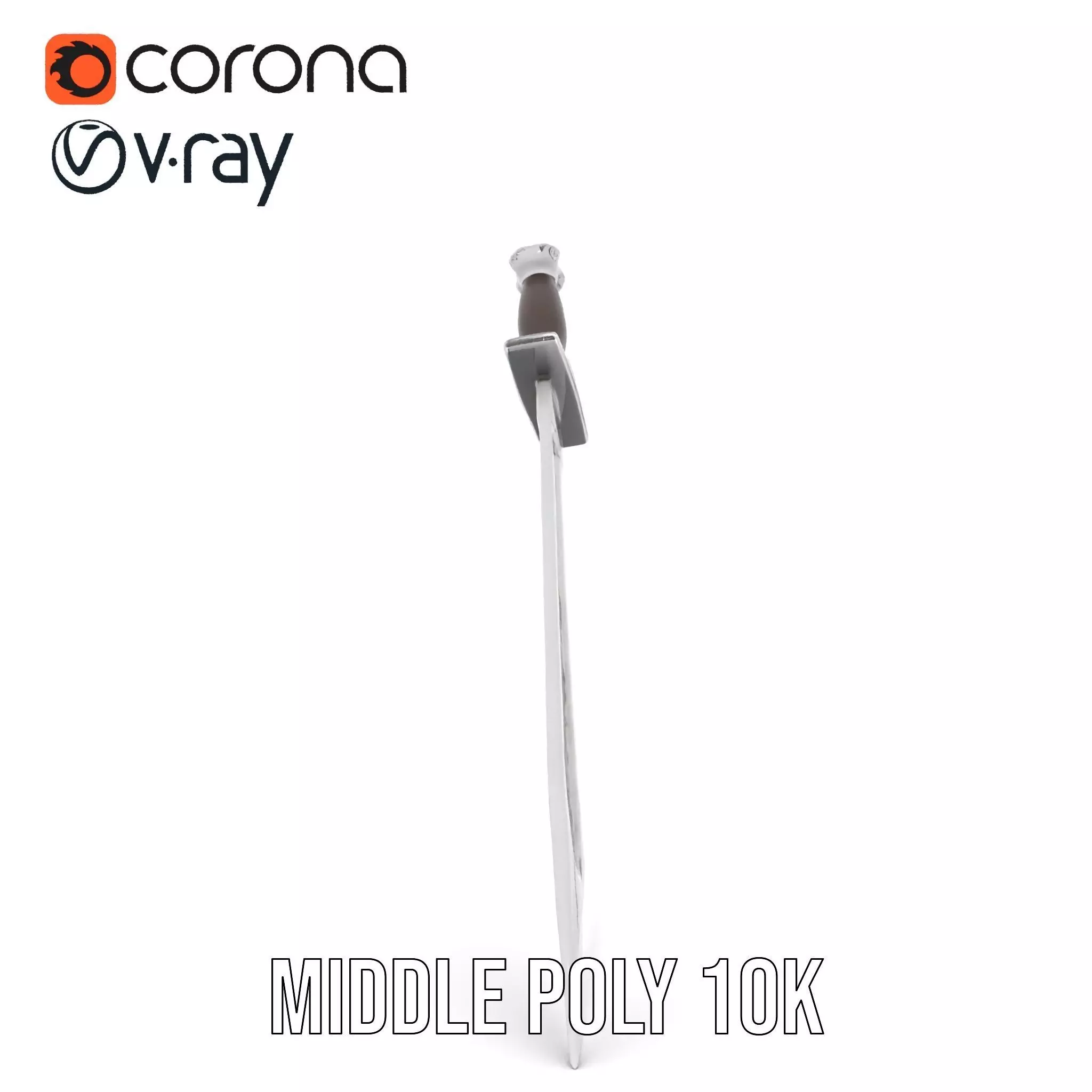 Engraved Steel Sword model pack Low-poly 3D model_18