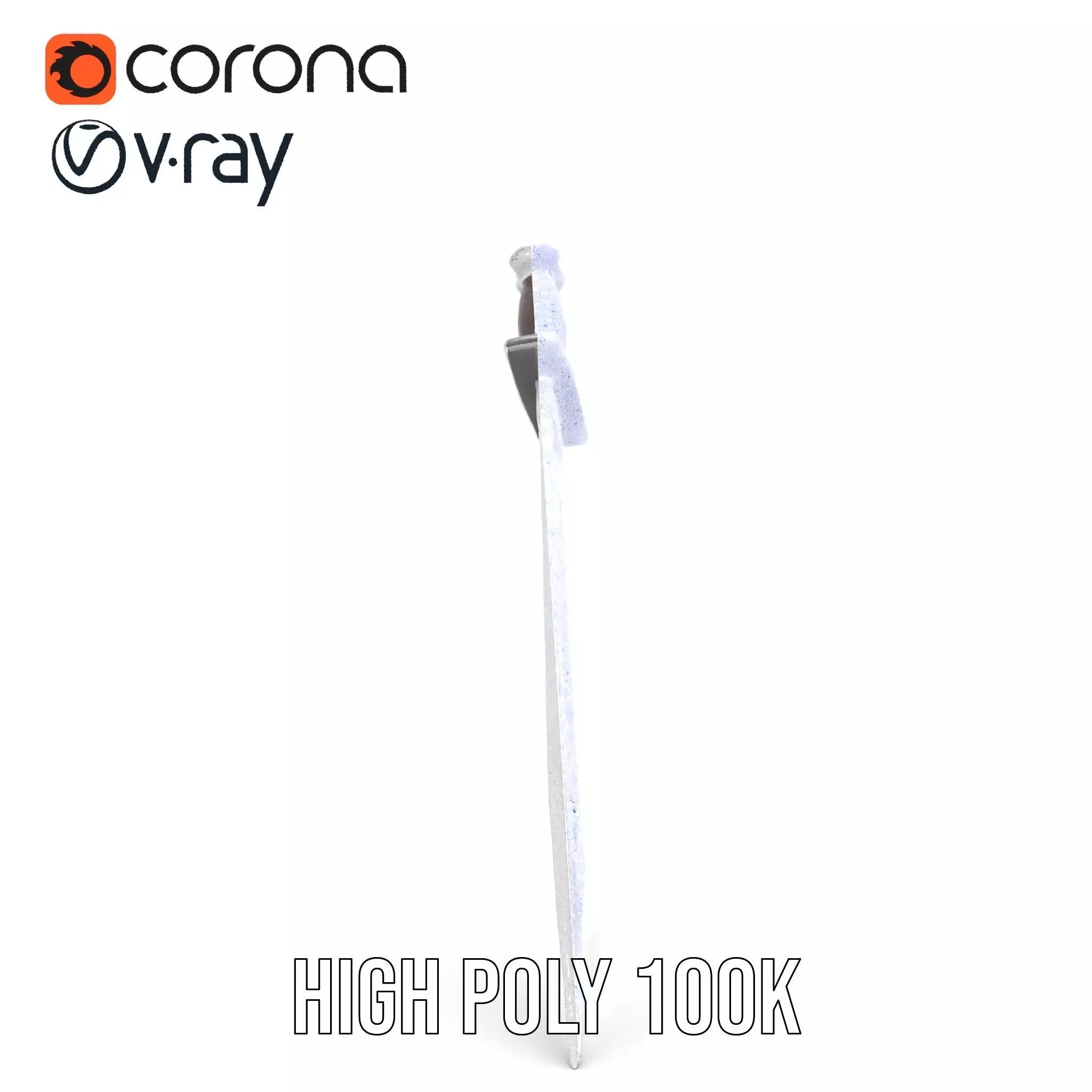 Engraved Steel Sword model pack Low-poly 3D model_32