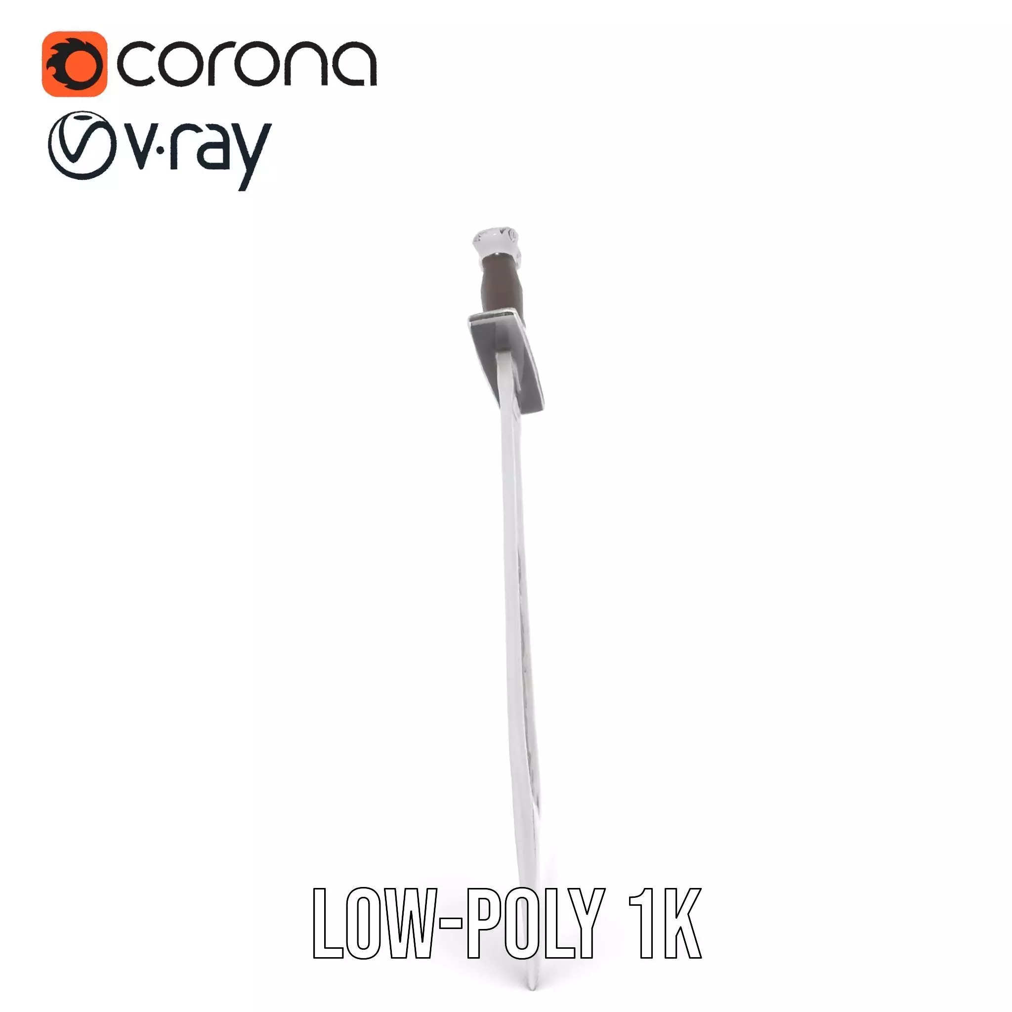 Engraved Steel Sword model pack Low-poly 3D model_22