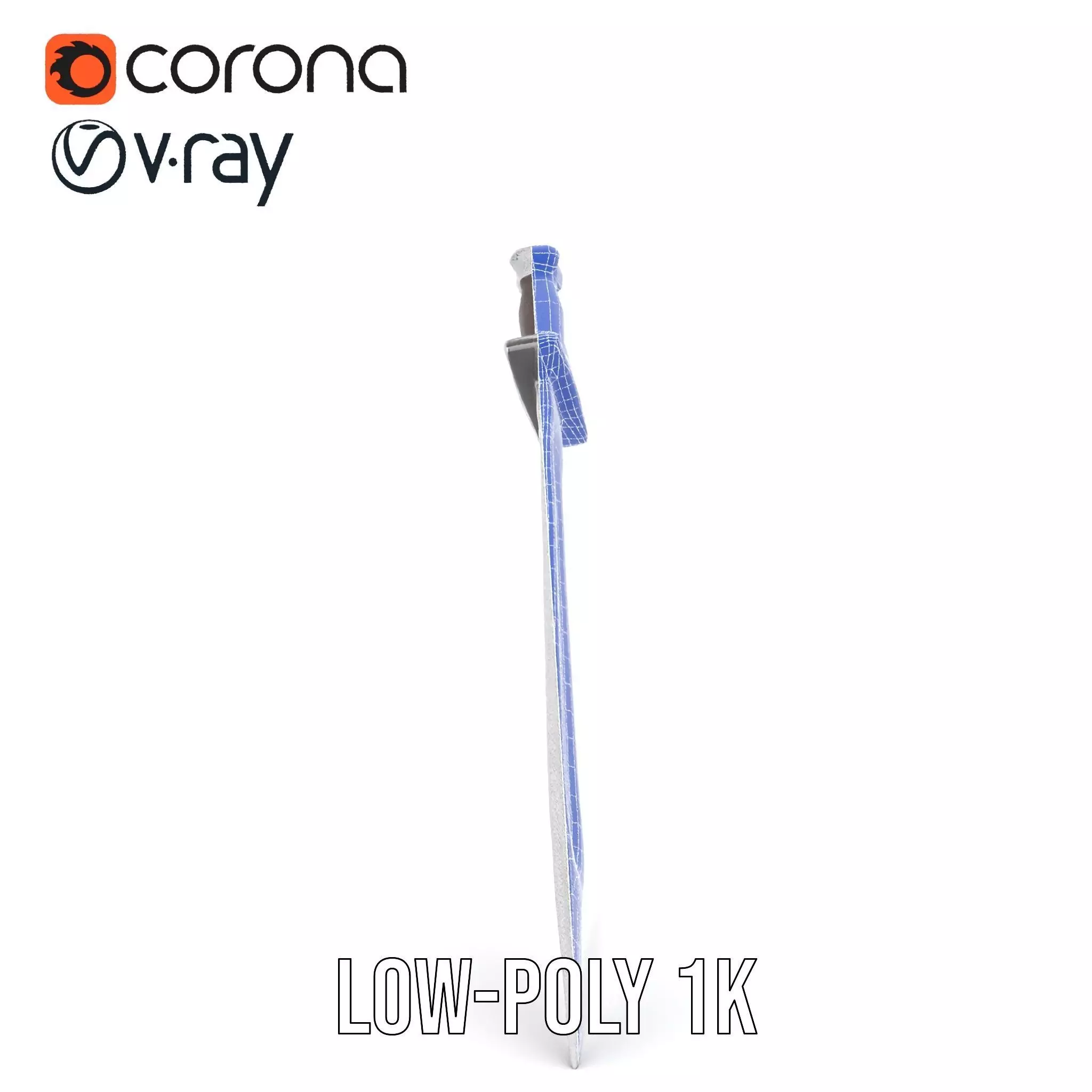 Engraved Steel Sword model pack Low-poly 3D model_13