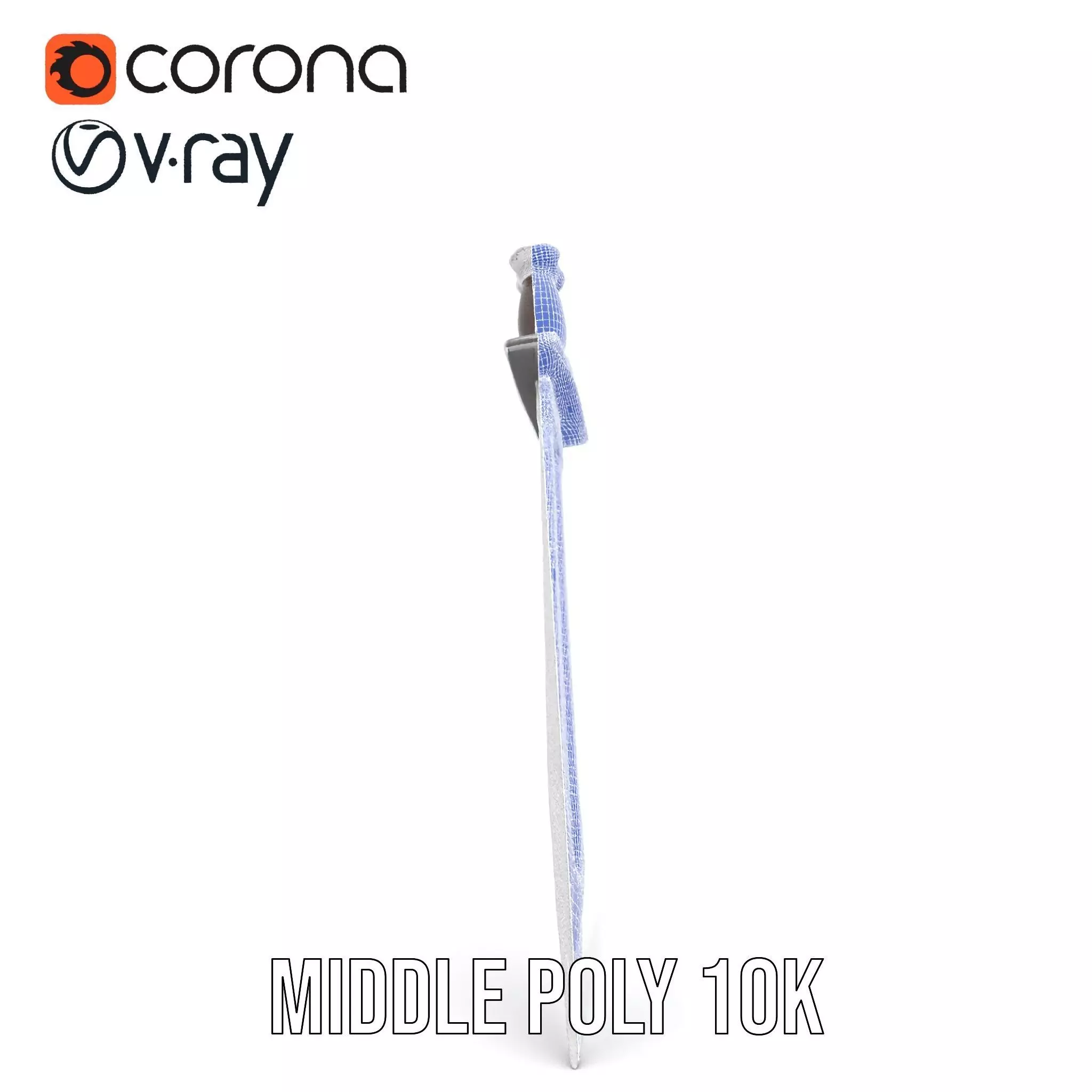 Engraved Steel Sword model pack Low-poly 3D model_29