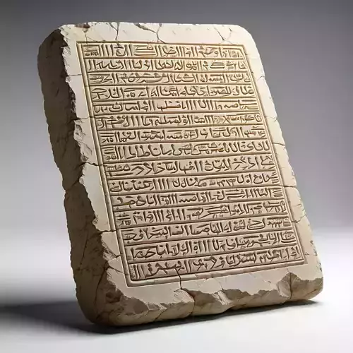 Ancient Stone Tablet with Inscriptions