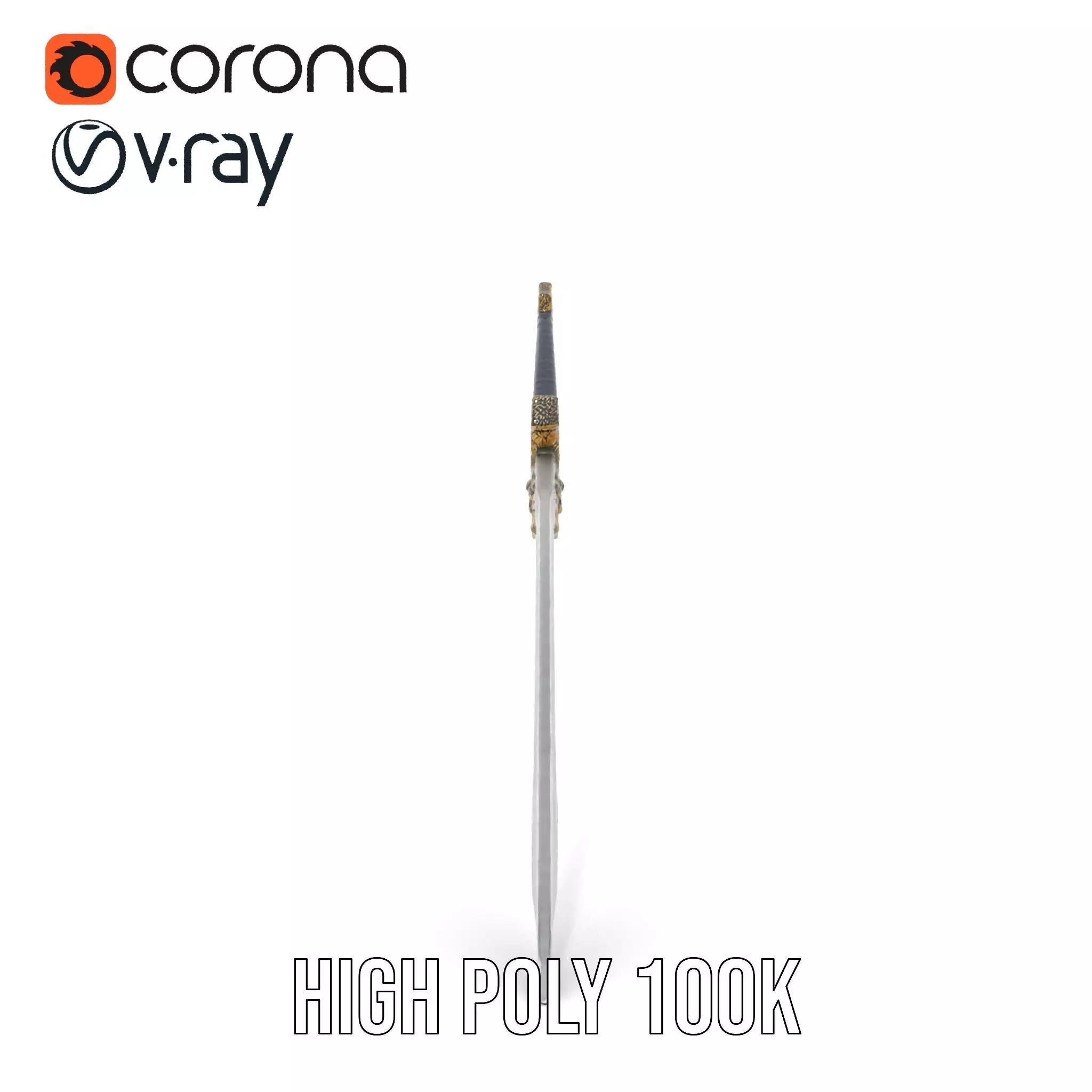 Excalibur Sword Ornate model pack Low-poly 3D model_24