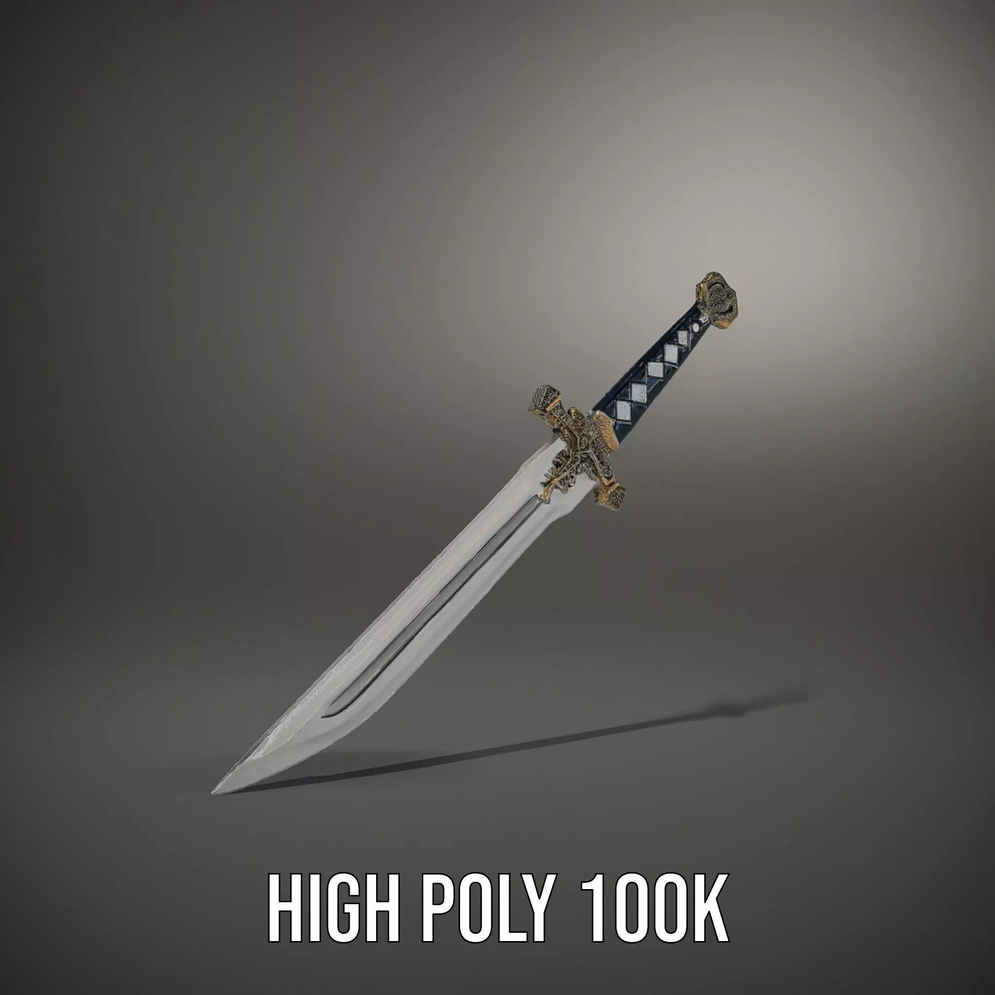 Excalibur Sword Ornate model pack Low-poly 3D model_9