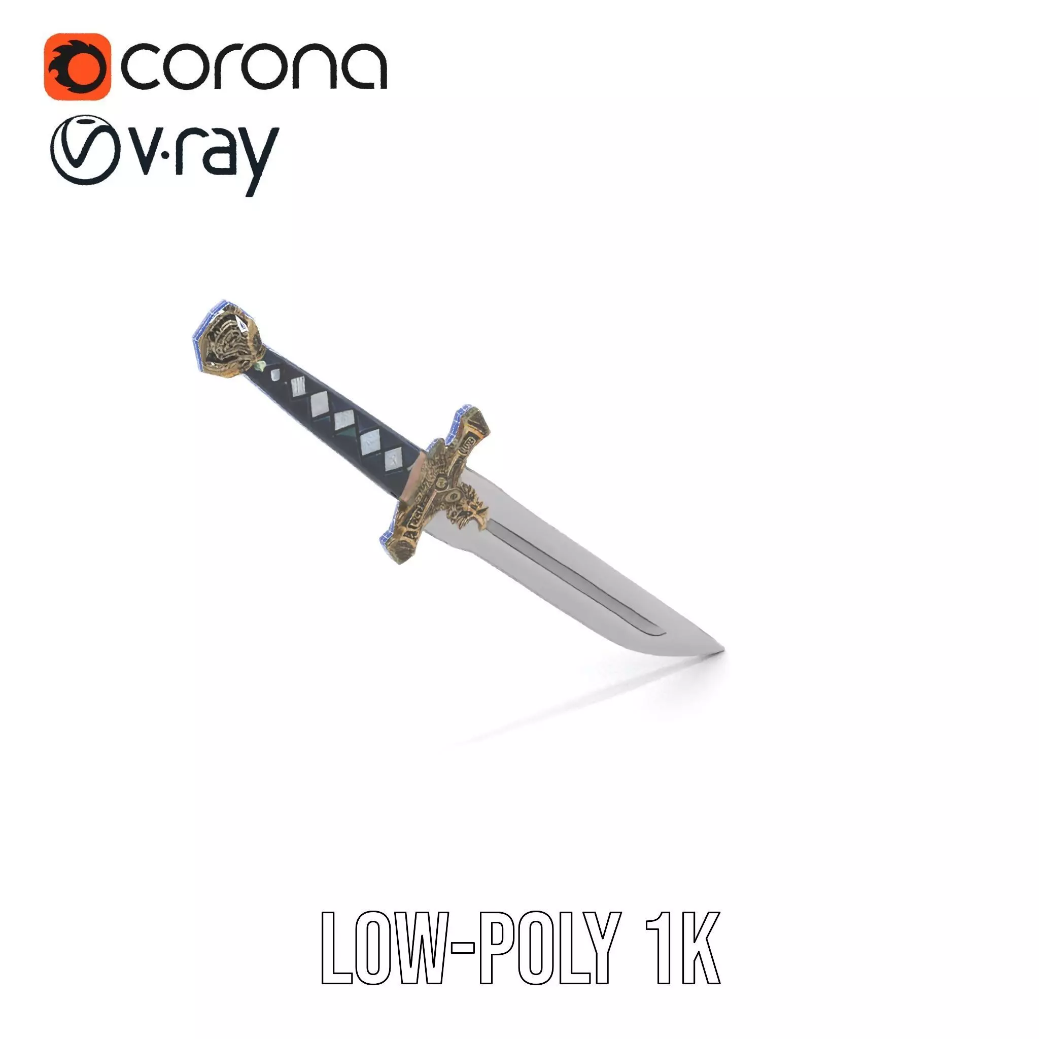 Excalibur Sword Ornate model pack Low-poly 3D model_8