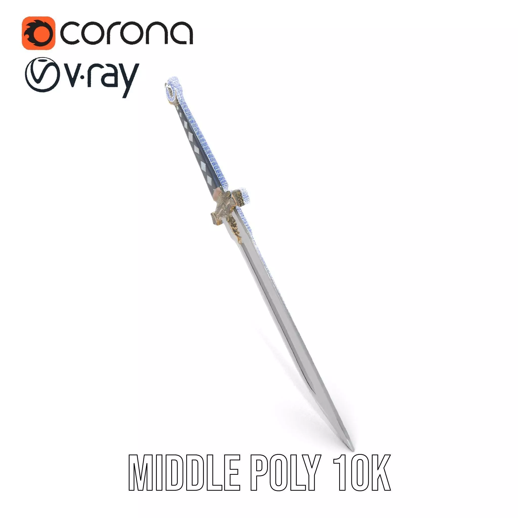 Excalibur Sword Ornate model pack Low-poly 3D model_28