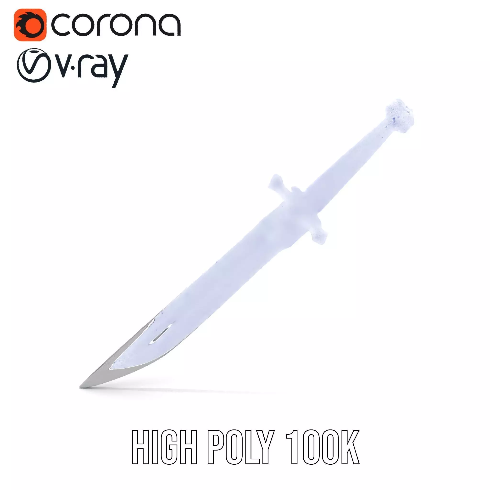 Excalibur Sword Ornate model pack Low-poly 3D model_34