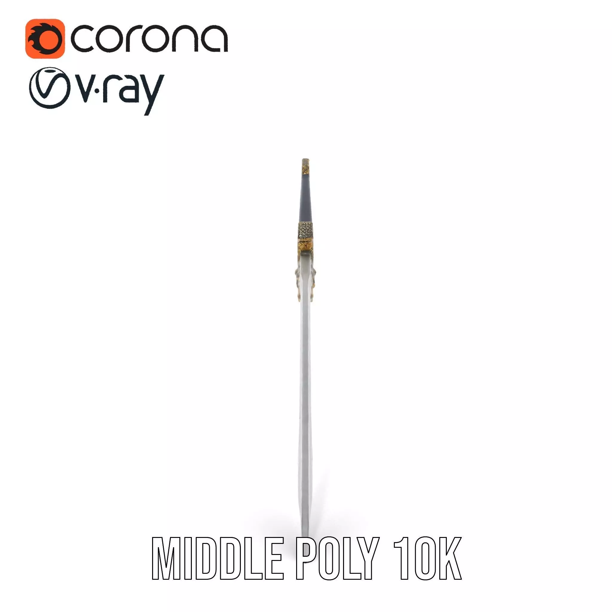 Excalibur Sword Ornate model pack Low-poly 3D model_17