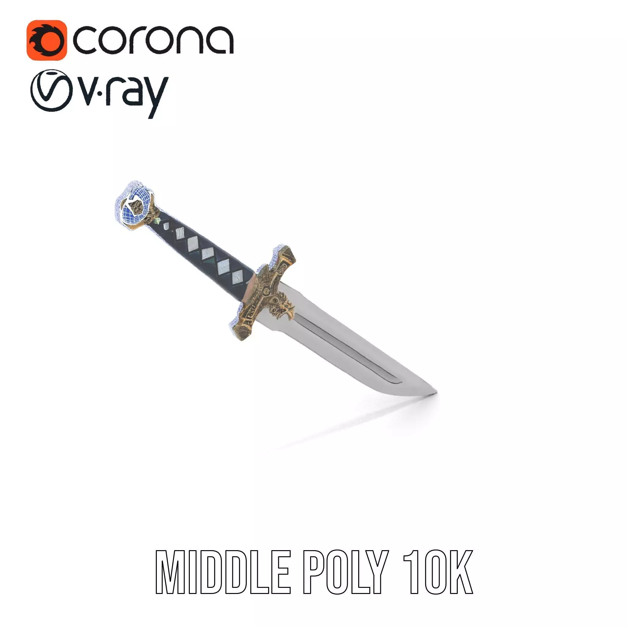 Excalibur Sword Ornate model pack Low-poly 3D model_25