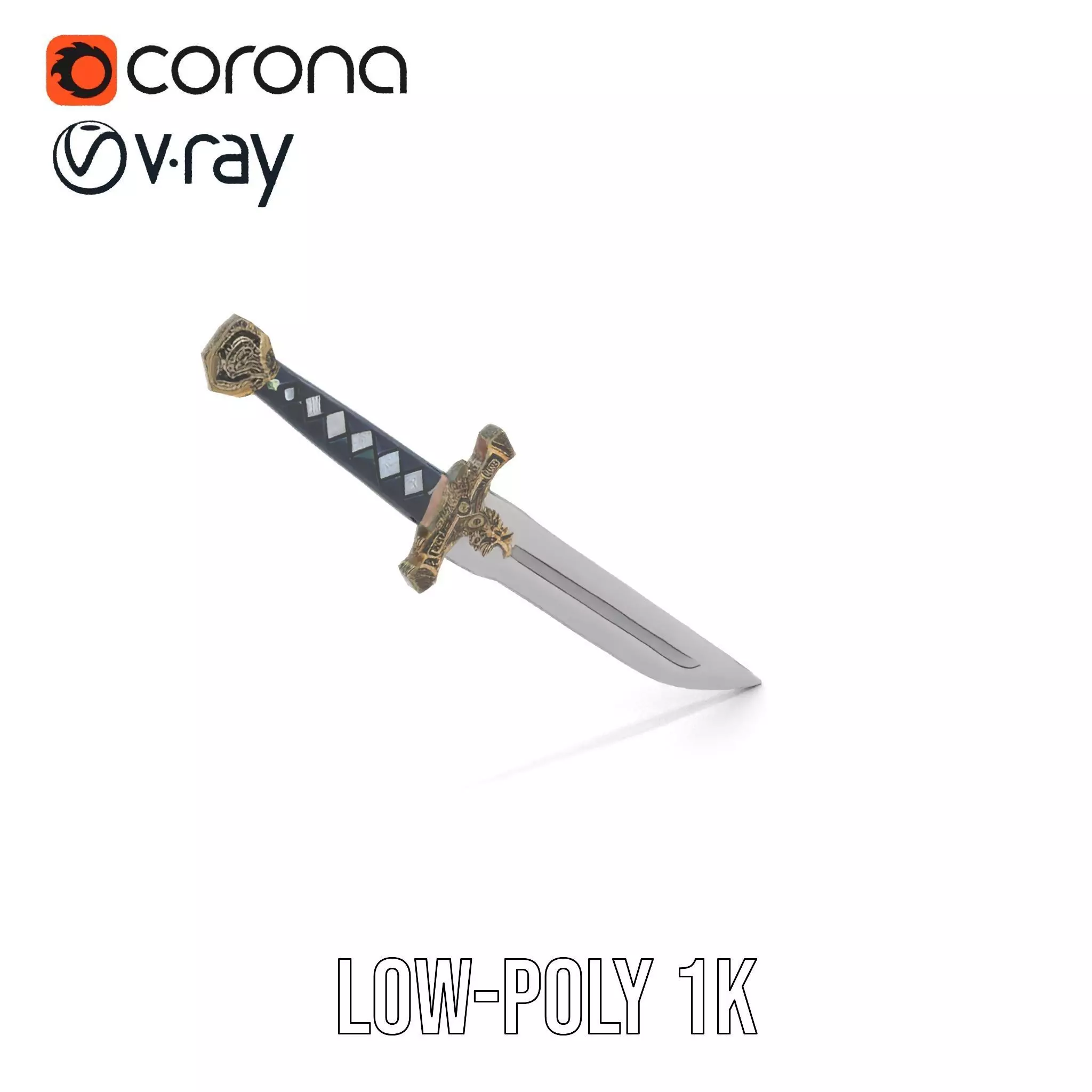 Excalibur Sword Ornate model pack Low-poly 3D model_26