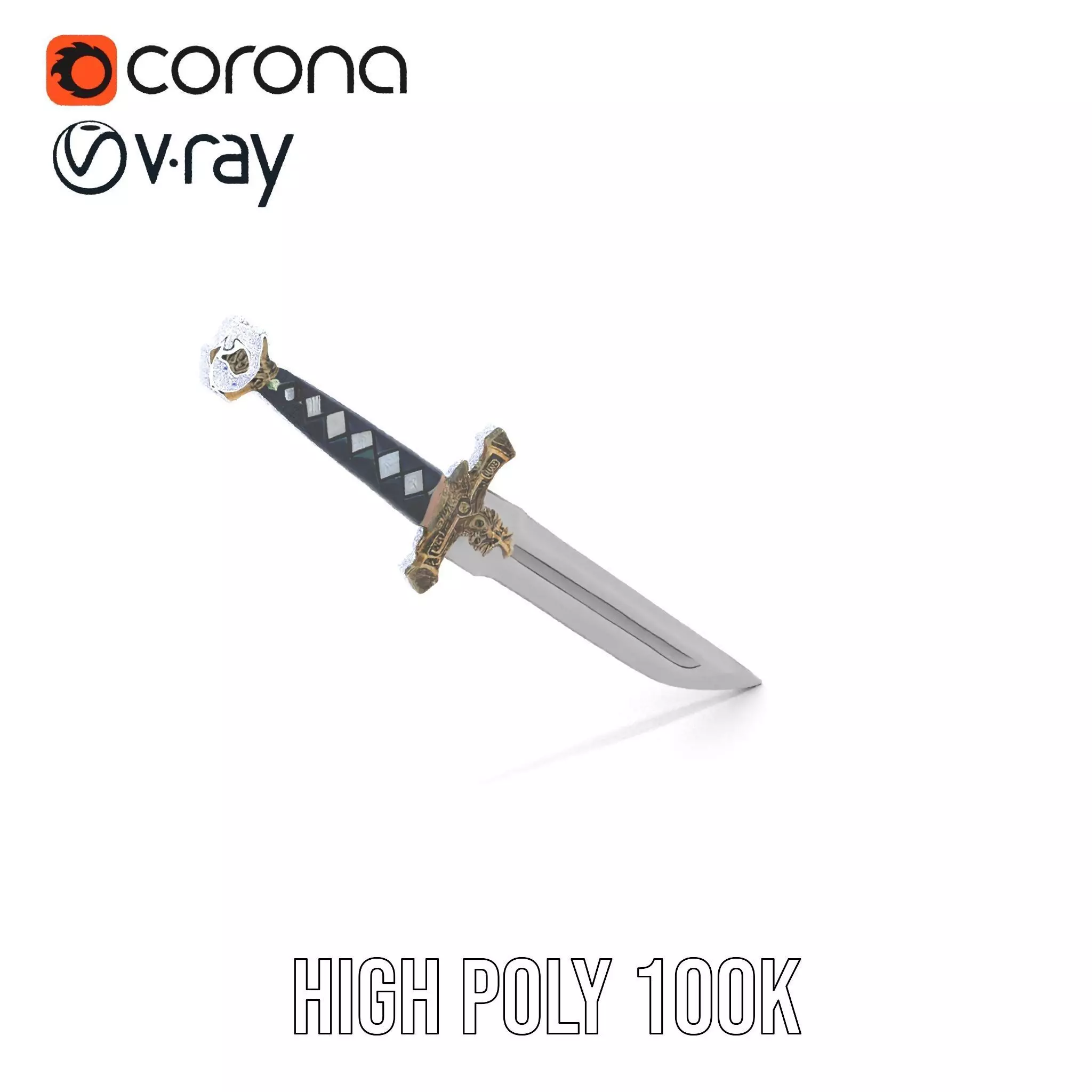 Excalibur Sword Ornate model pack Low-poly 3D model_27