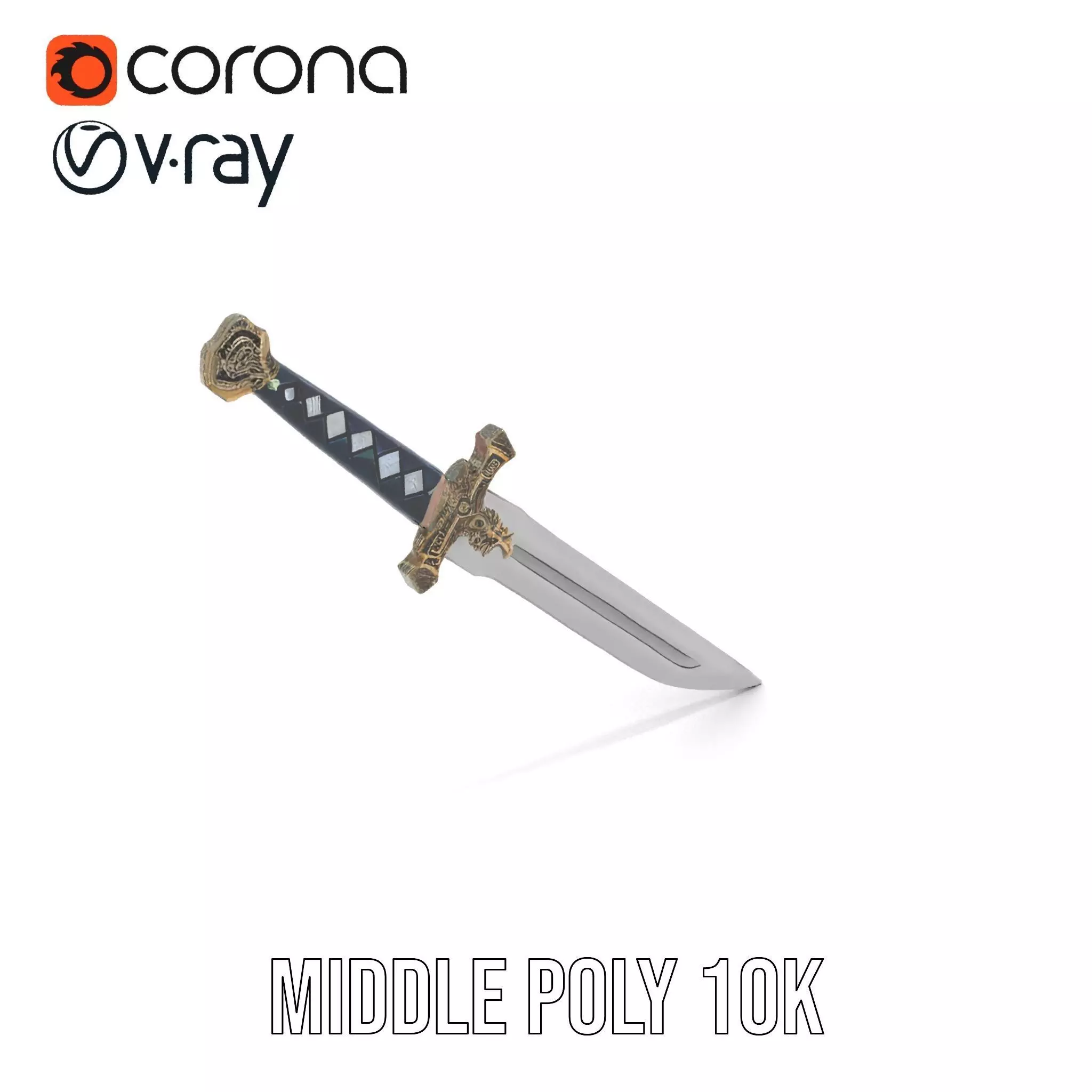 Excalibur Sword Ornate model pack Low-poly 3D model_19