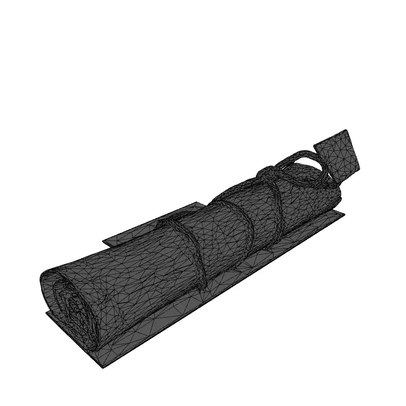 Realistic Rolled Parchment Scroll 3D Model Low-poly 3D model_9