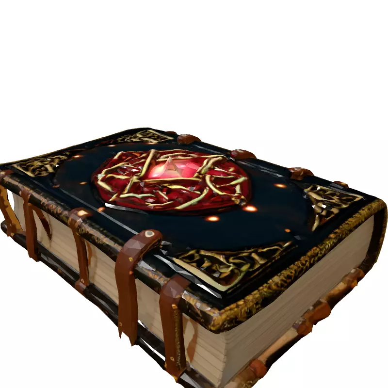 Ancient Celtic Magic Book 3D Model Low-poly 3D model_5