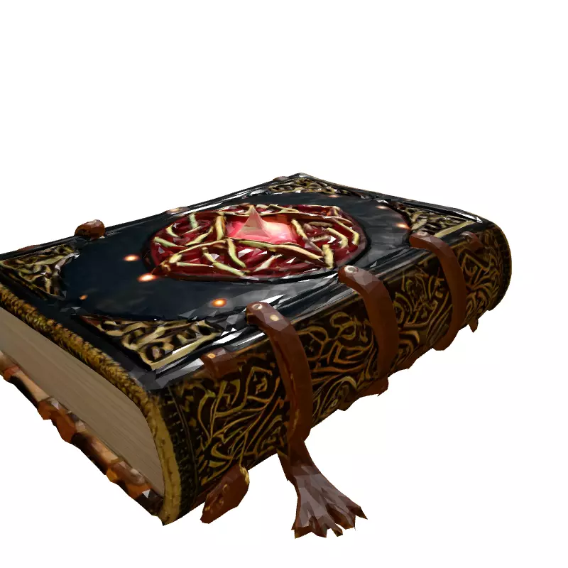 Ancient Celtic Magic Book 3D Model Low-poly 3D model_6