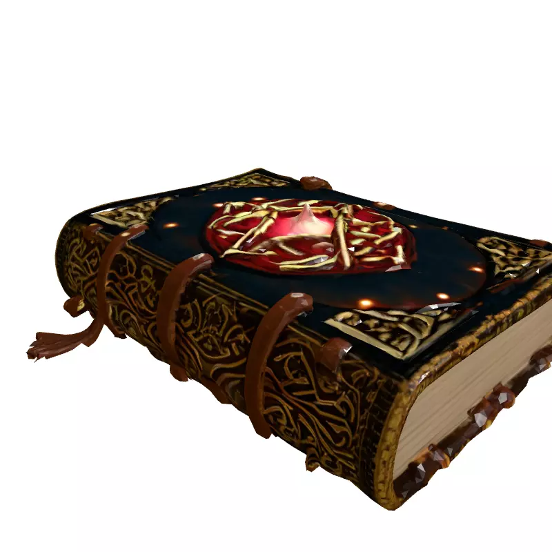 Ancient Celtic Magic Book 3D Model Low-poly 3D model_3