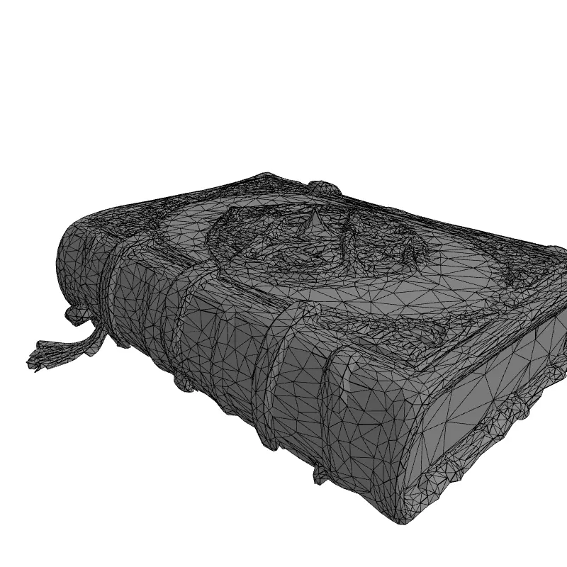 Ancient Celtic Magic Book 3D Model Low-poly 3D model_1