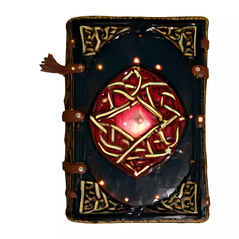 Ancient Celtic Magic Book 3D Model Low-poly 3D model_8