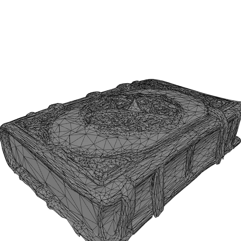 Ancient Celtic Magic Book 3D Model Low-poly 3D model_9
