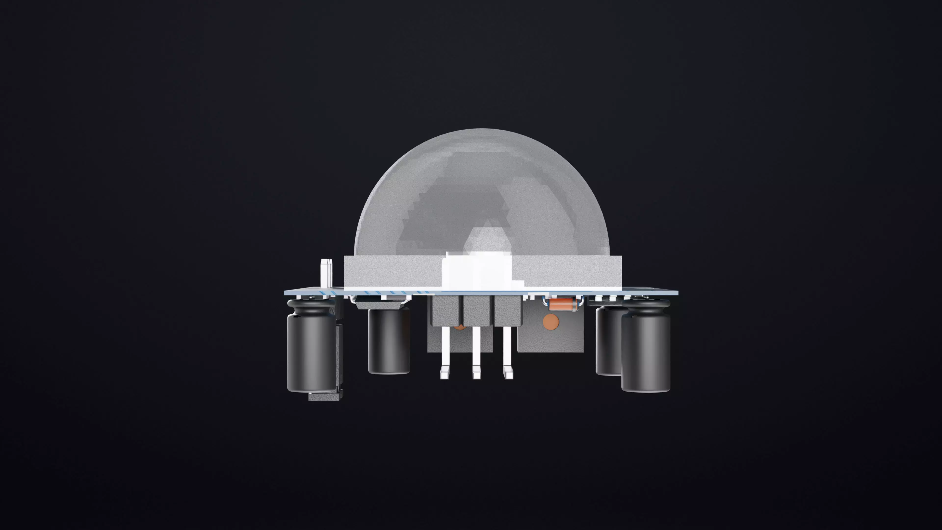 PIR Motion Sensor Module 3D Model for Arduino IoT Projects 3D model_8