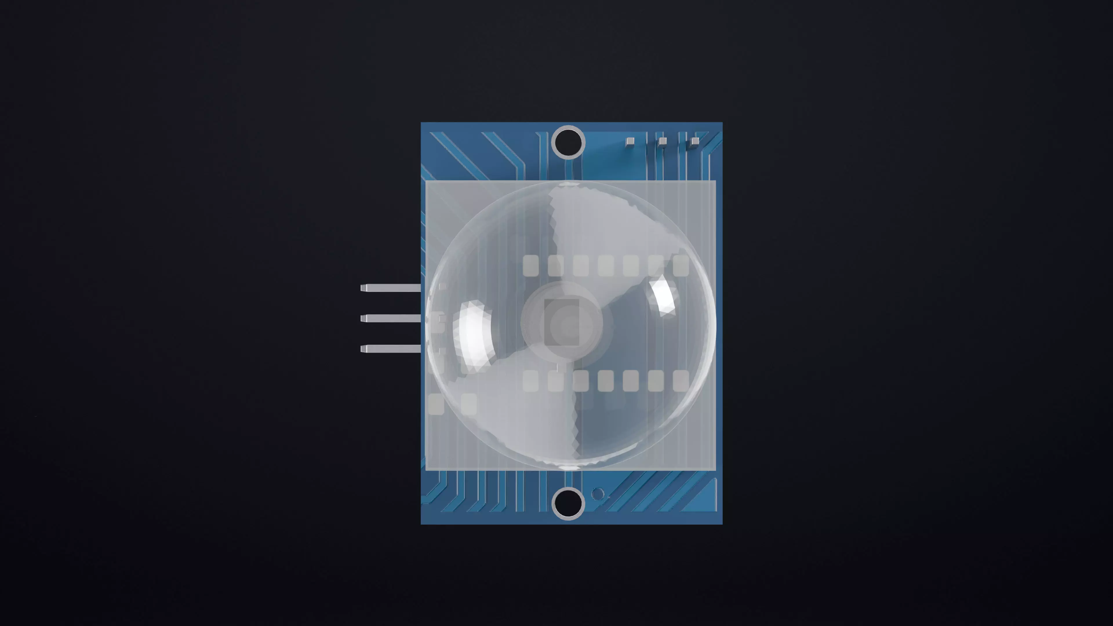 PIR Motion Sensor Module 3D Model for Arduino IoT Projects 3D model_3