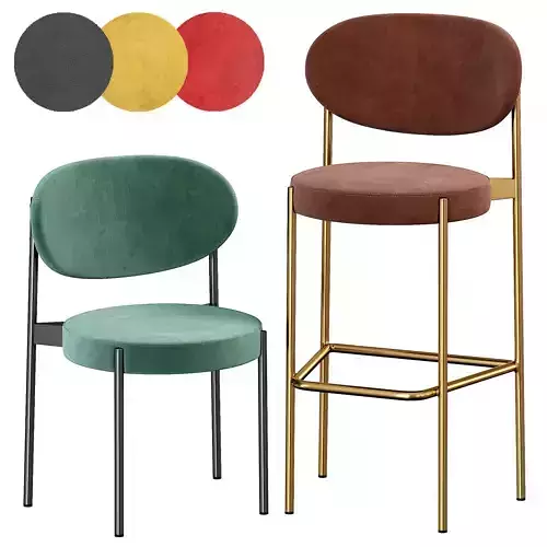 Barstool 430 Low-poly 3D model