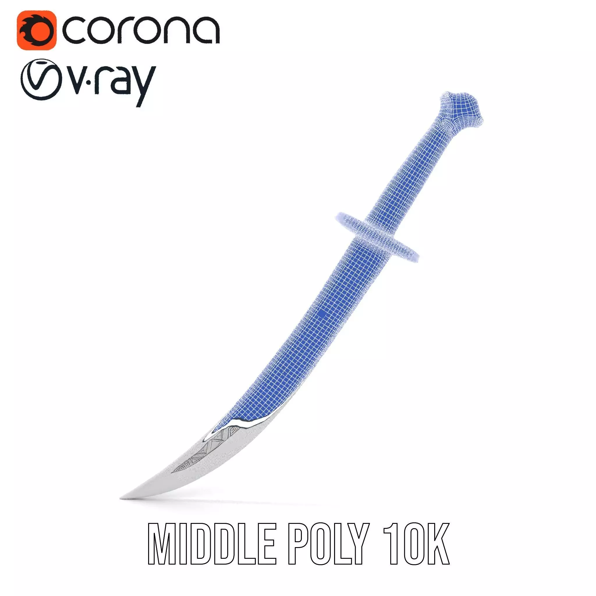 Elegant Black Sword model pack Low-poly 3D model_30