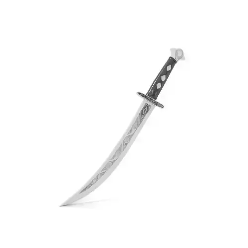 Elegant Black Sword model pack Low-poly 3D model