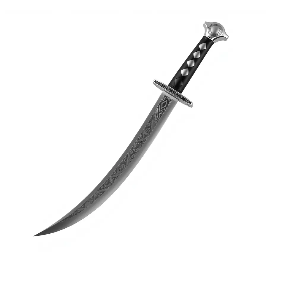 Elegant Black Sword model pack Low-poly 3D model_2