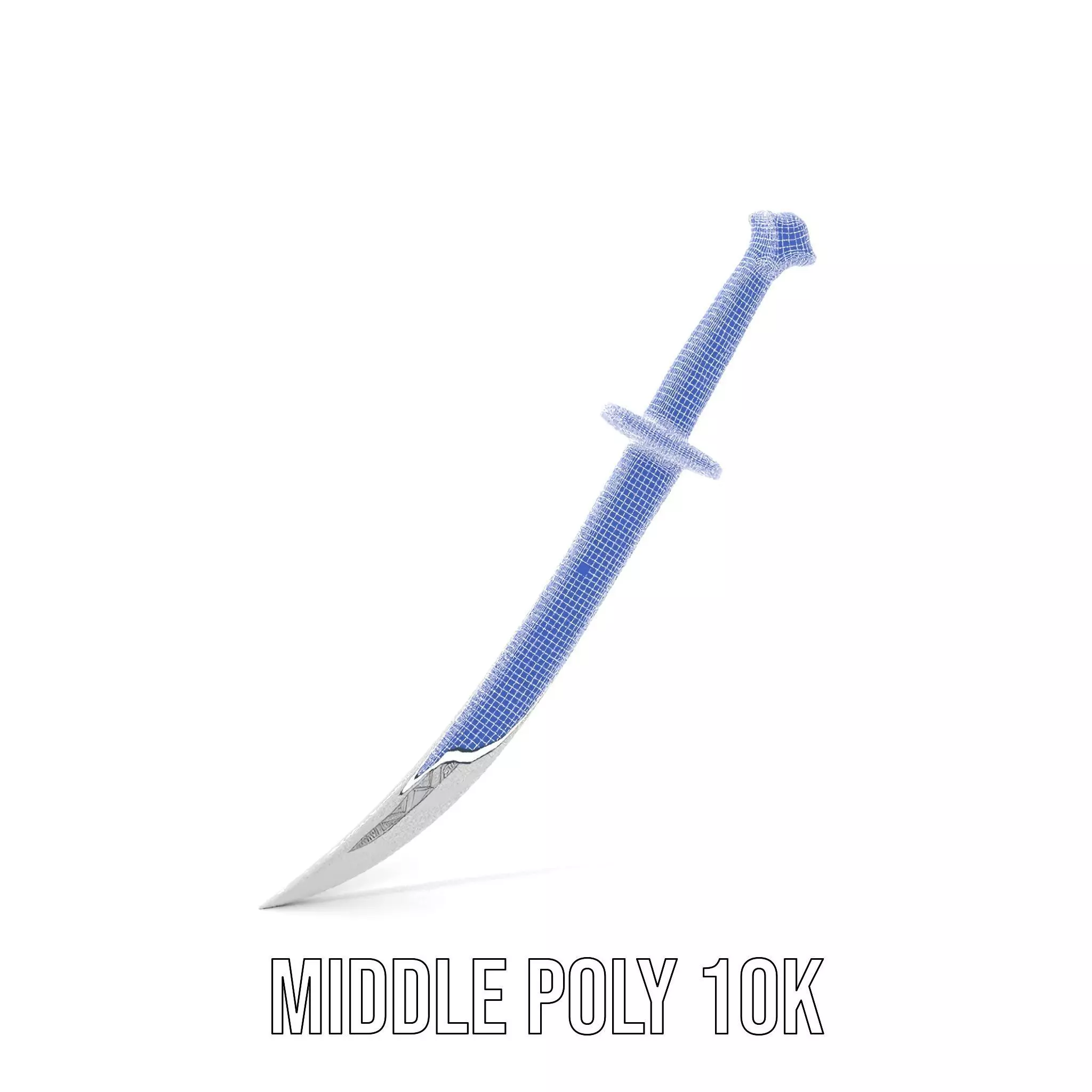 Elegant Black Sword model pack Low-poly 3D model_11