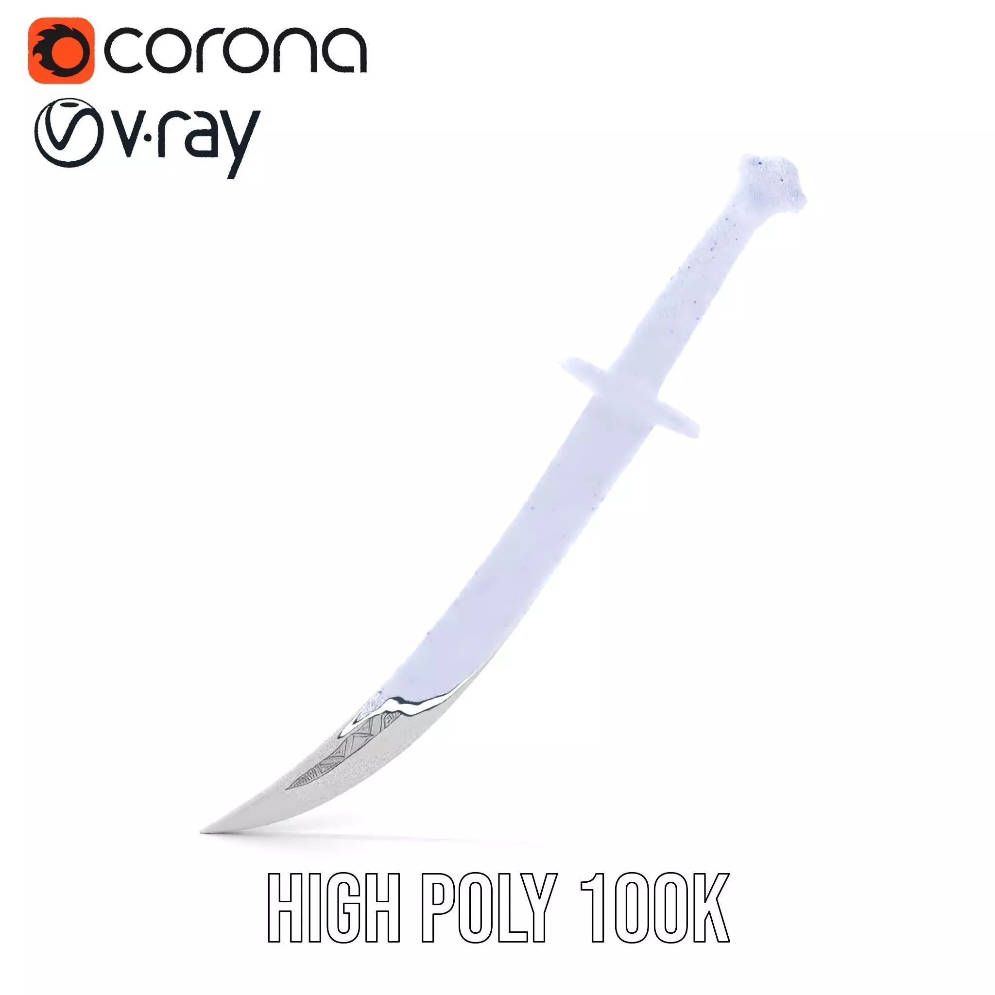Elegant Black Sword model pack Low-poly 3D model_32