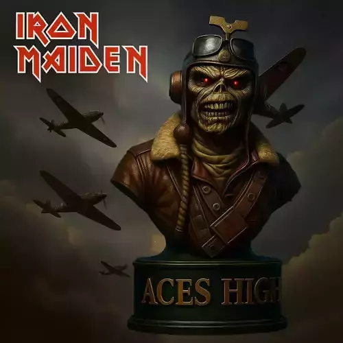 EDDIE BUST IRON MAIDEN ACES HIGH