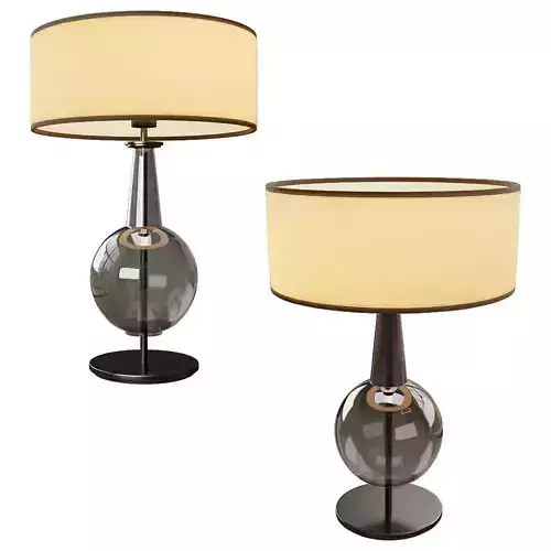Classic Glass Sphere Table Lamp Set  Low-poly 3D model