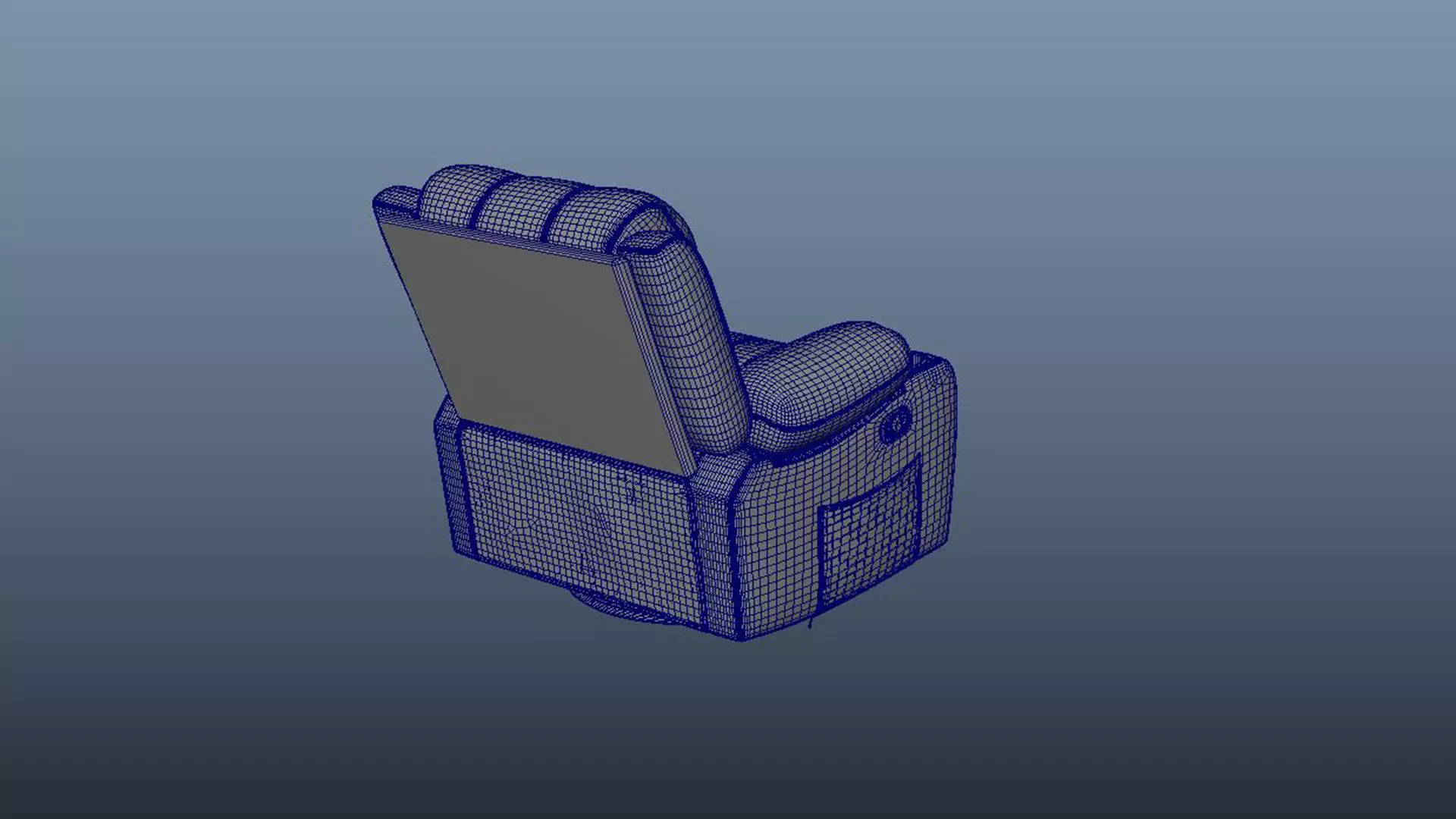 Recliner Chair Low-poly 3D model_9